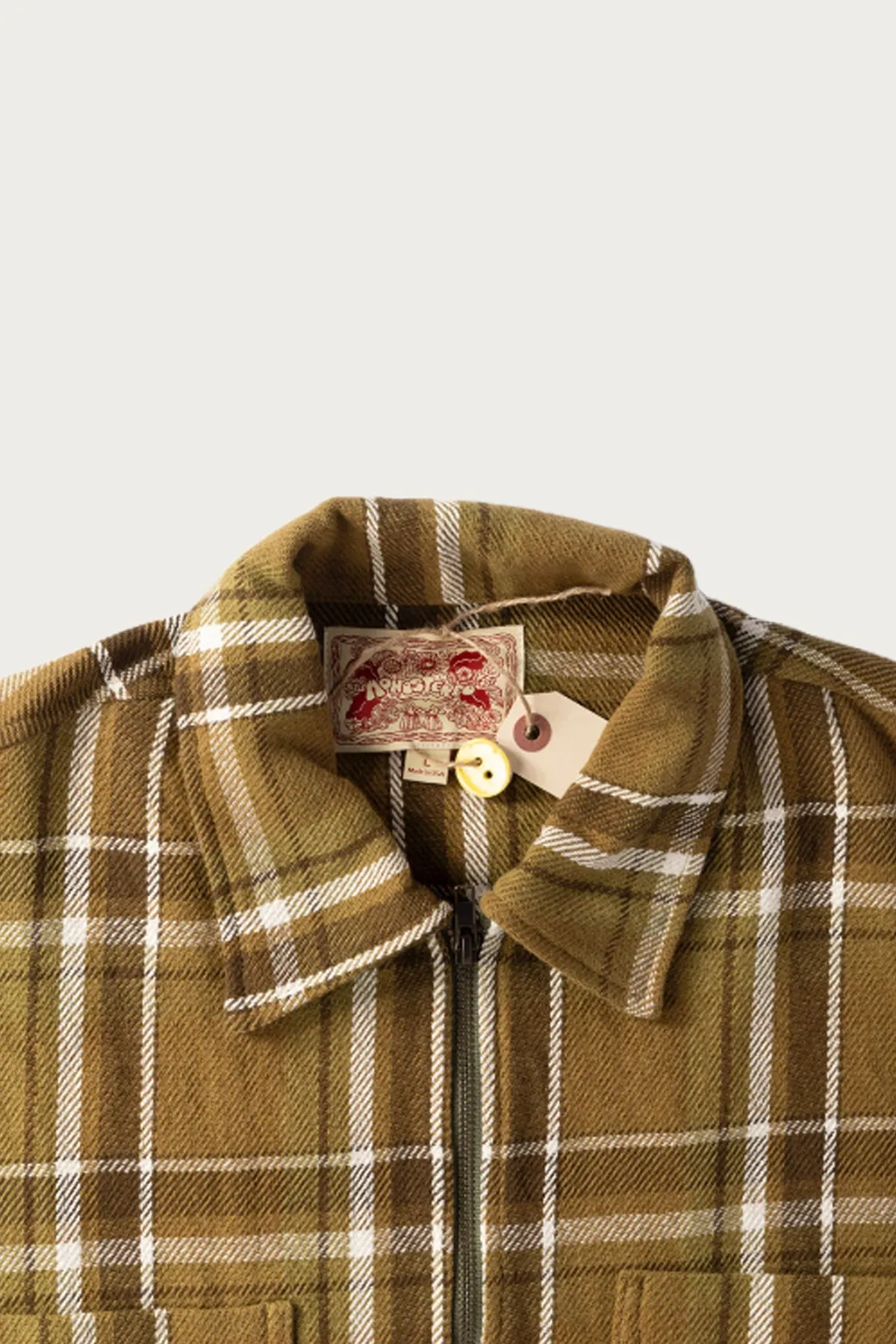 4am Plaid Zip Shirt - Olive