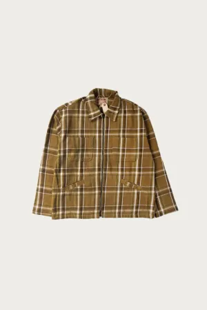4am Plaid Zip Shirt - Olive