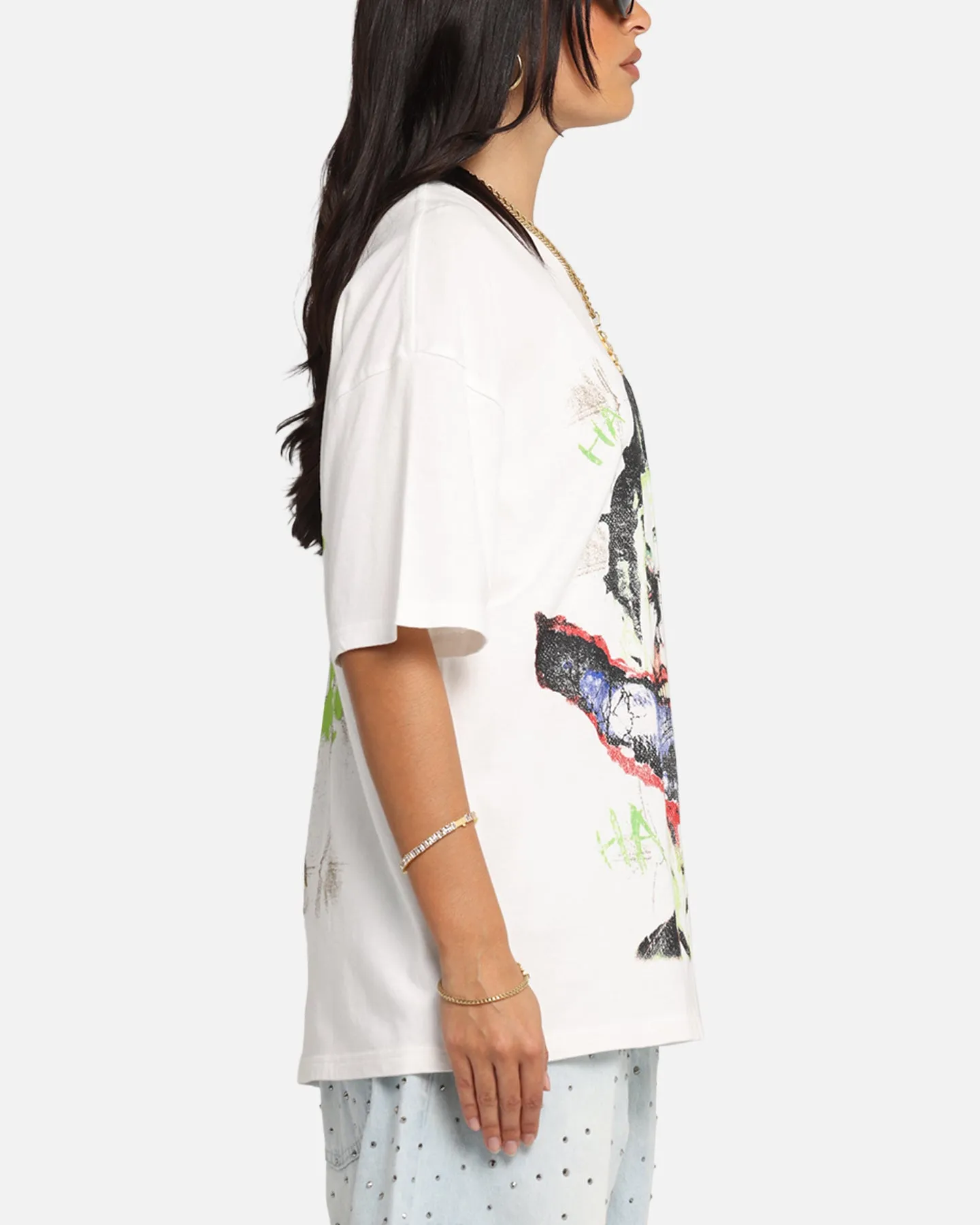 73 Studio X DC Batman Joker Arkham Asylum Vintage T-Shirt Off White