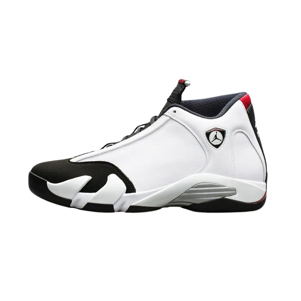 Air Jordan 14 Retro Black Toe (2014) White Black Varsity Red Metallic Silver