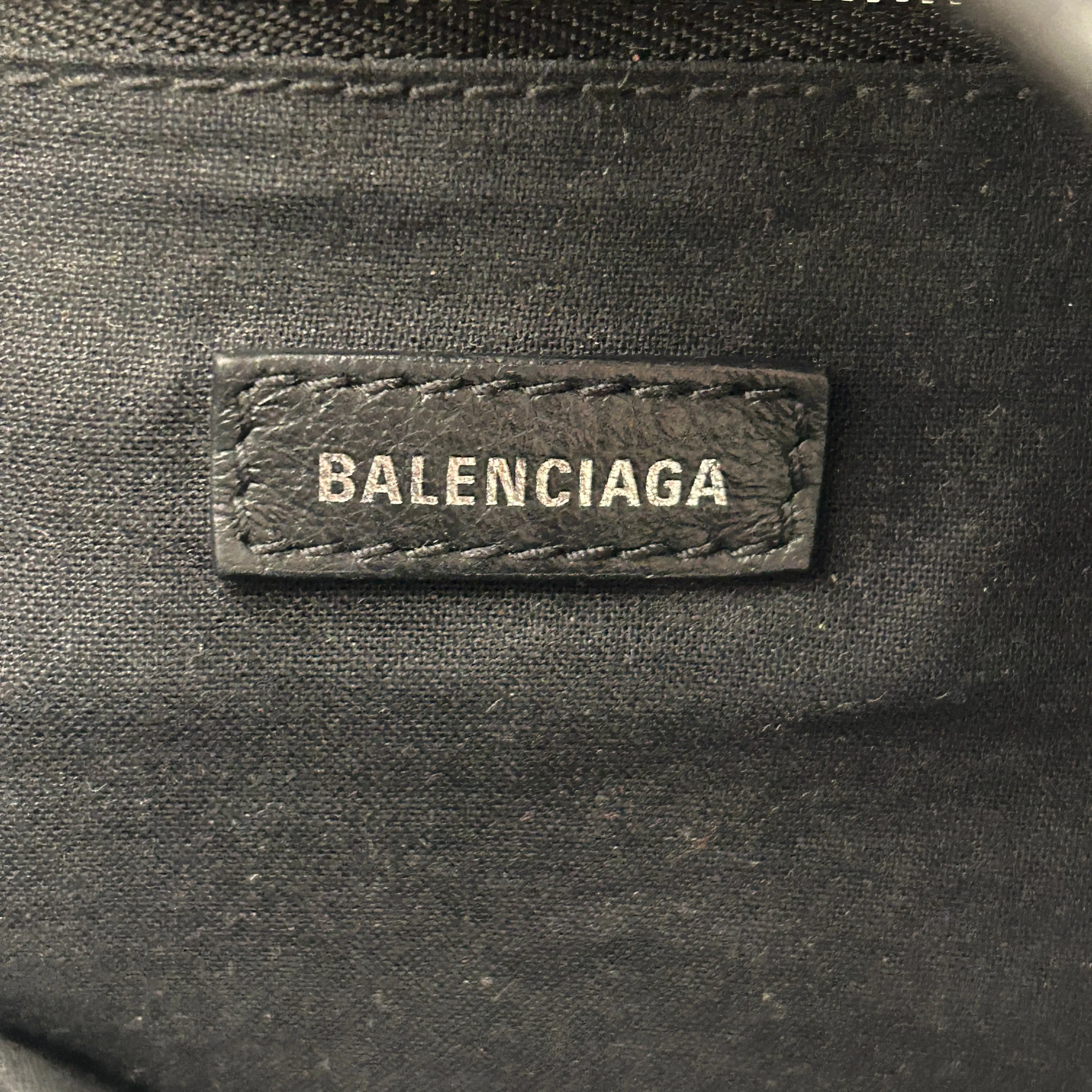 BALENCIAGA/Backpack/Leather/BLK/EVERYDAY BACKPACK LOGO FRONT