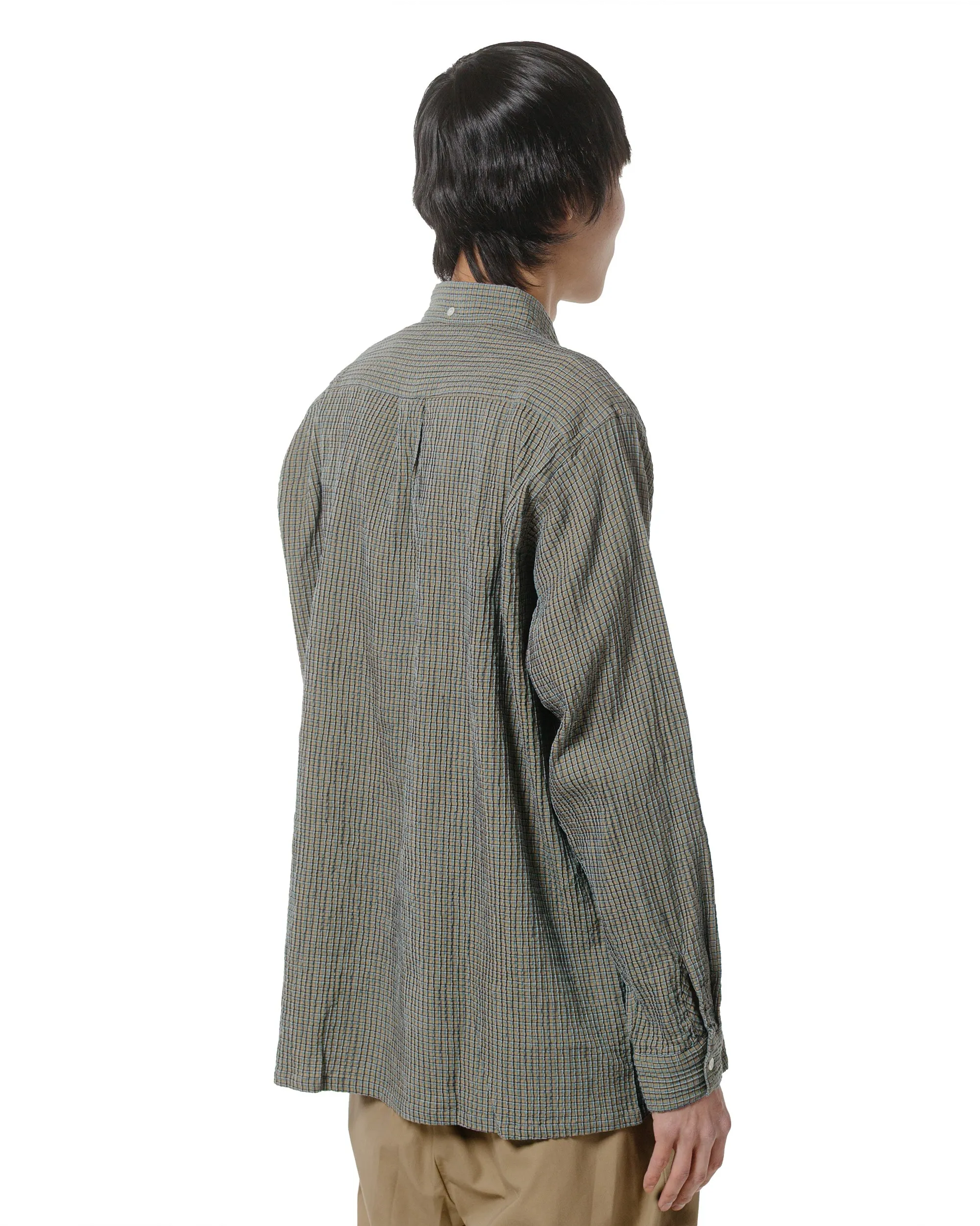 Beams Plus Open B.D. Plaid Olive