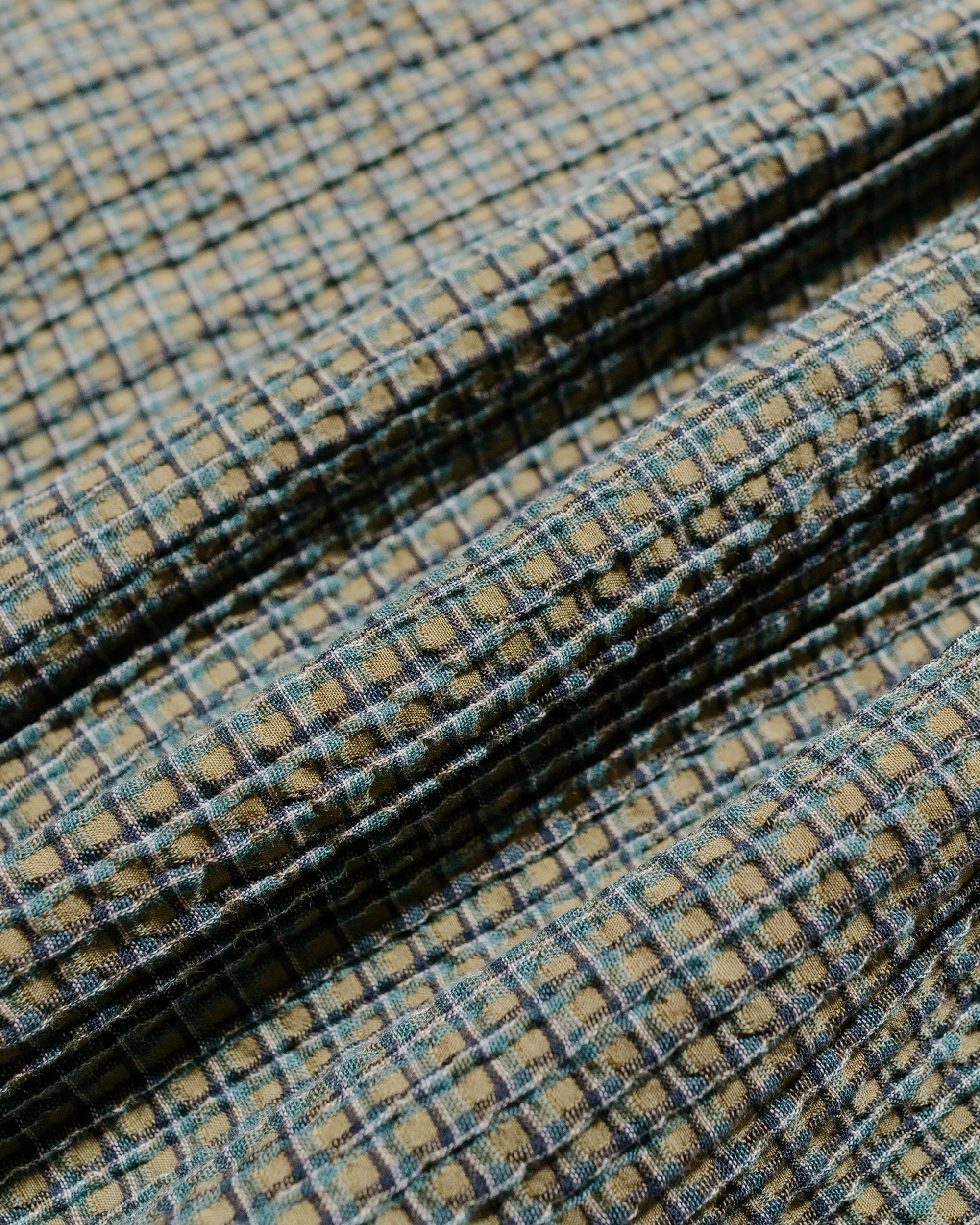 Beams Plus Open B.D. Plaid Olive