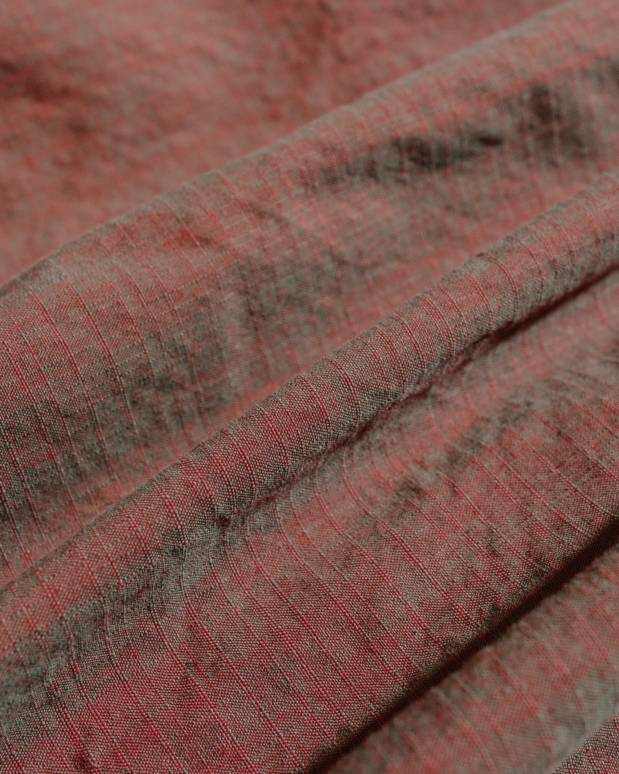 Beams Plus Open Collar Slab Chambray Red