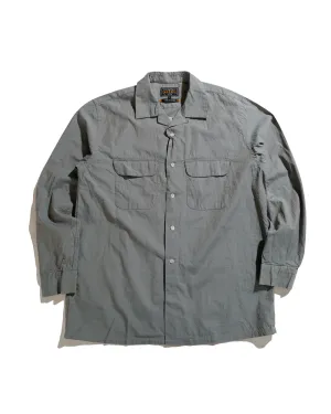 Beams Plus Open Collar Slab Chambray Sage