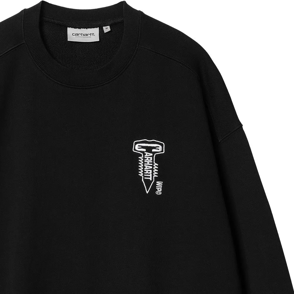 CARHARTT WIP CROSS SCREW SWEAT // BLACK/WHITE