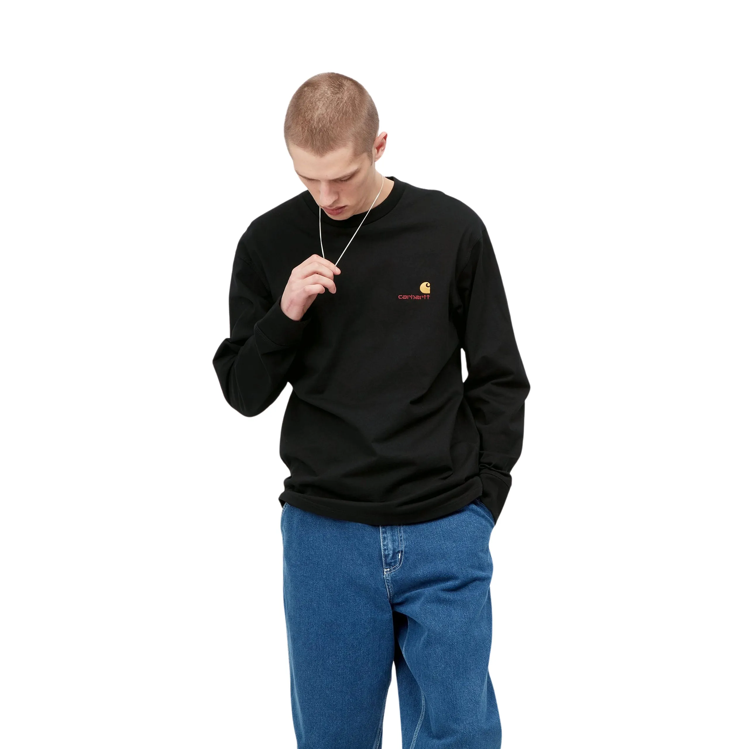 CARHARTT WIP L/S AMERICAN SCRIPT T-SHIRT | CAMISETA BSICA DE MANGA LARGA