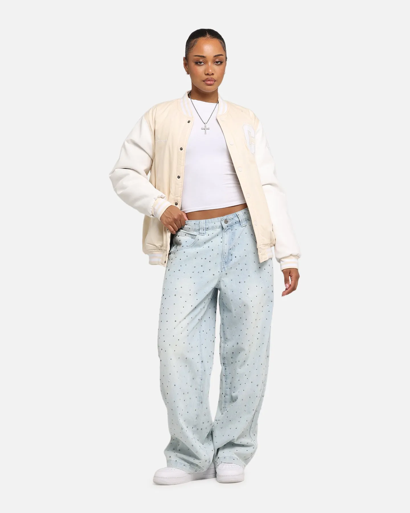 Carre MVP Varsity Jacket Cream/White