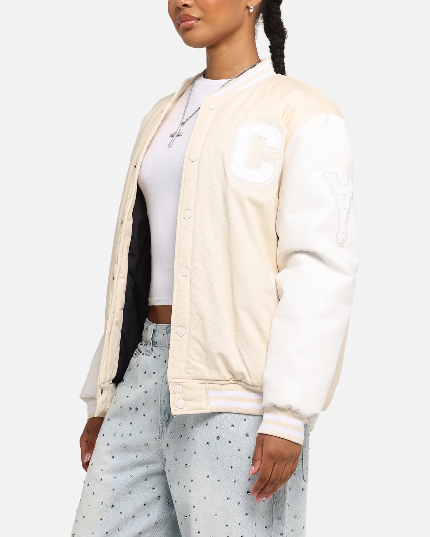 Carre MVP Varsity Jacket Cream/White