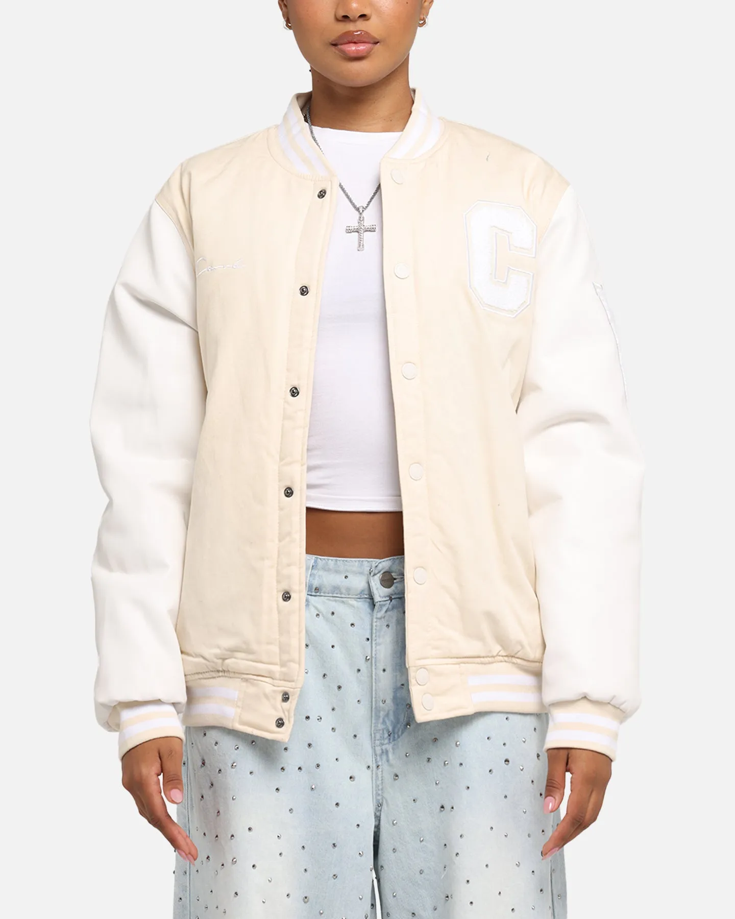 Carre MVP Varsity Jacket Cream/White
