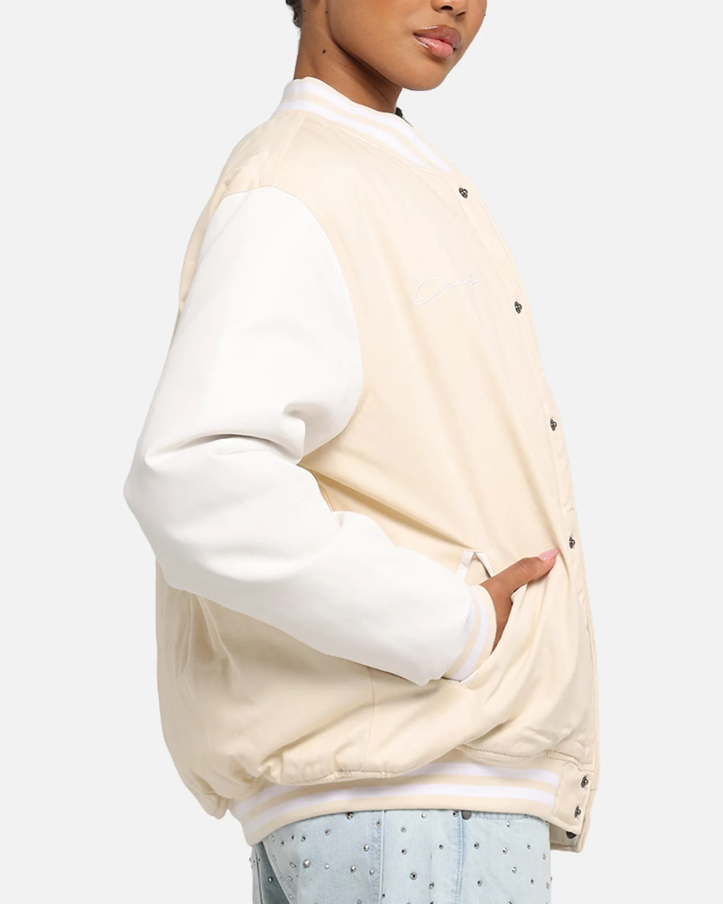 Carre MVP Varsity Jacket Cream/White