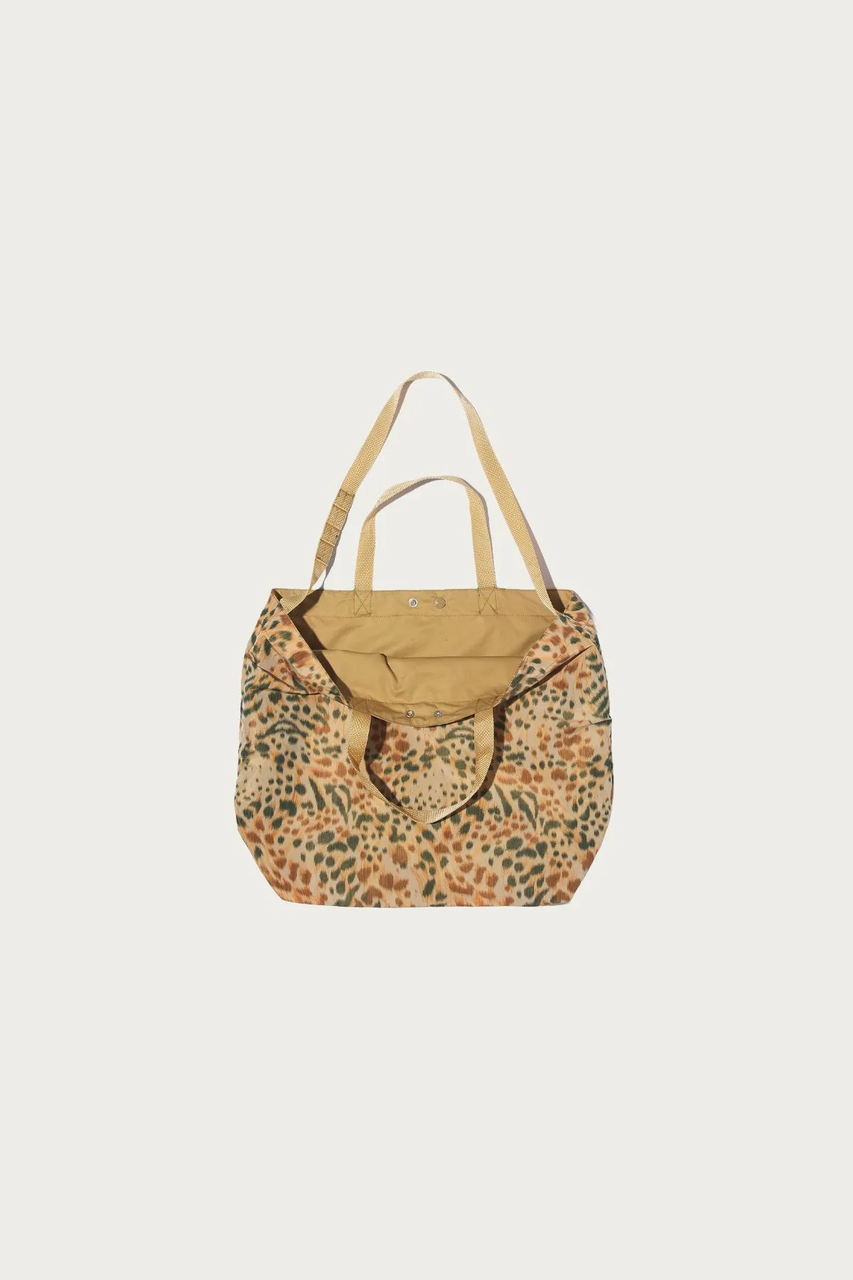 Carry All Tote Reversible - Brown Polyester Leopard Print