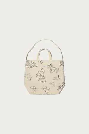 Carry All Tote Reversible - Natural Animal Print 6.5oz Flat Twill