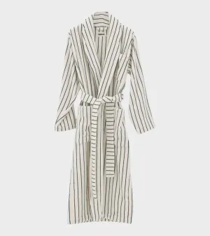 Classic Bathrobe Racing Green Stripes