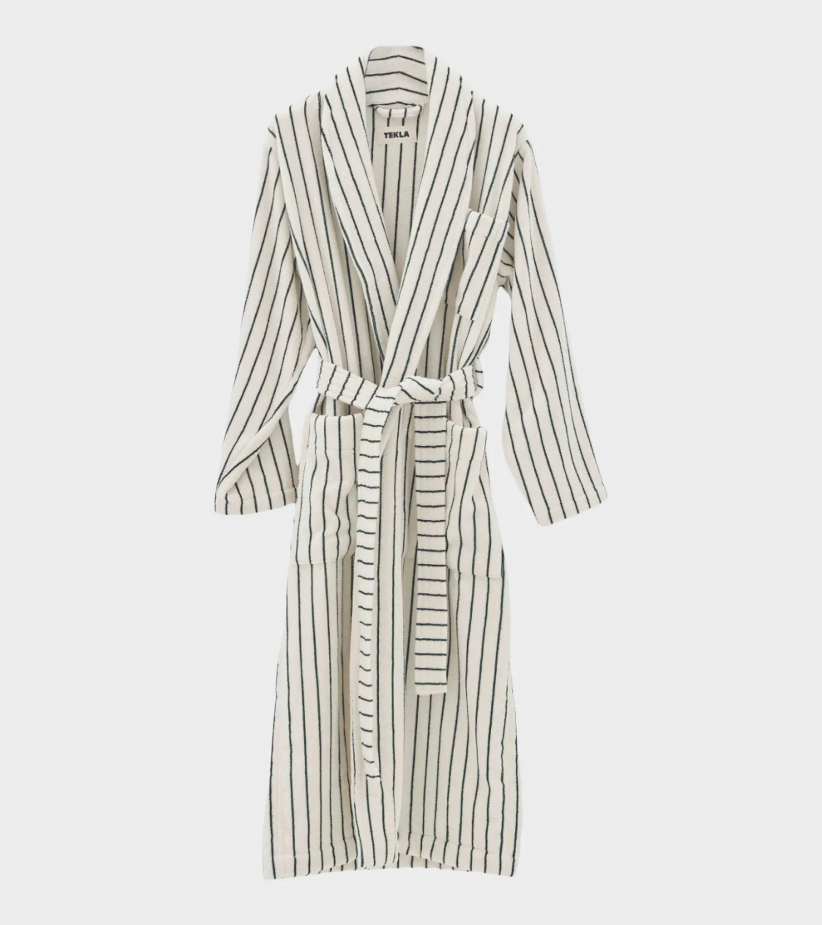 Classic Bathrobe Racing Green Stripes