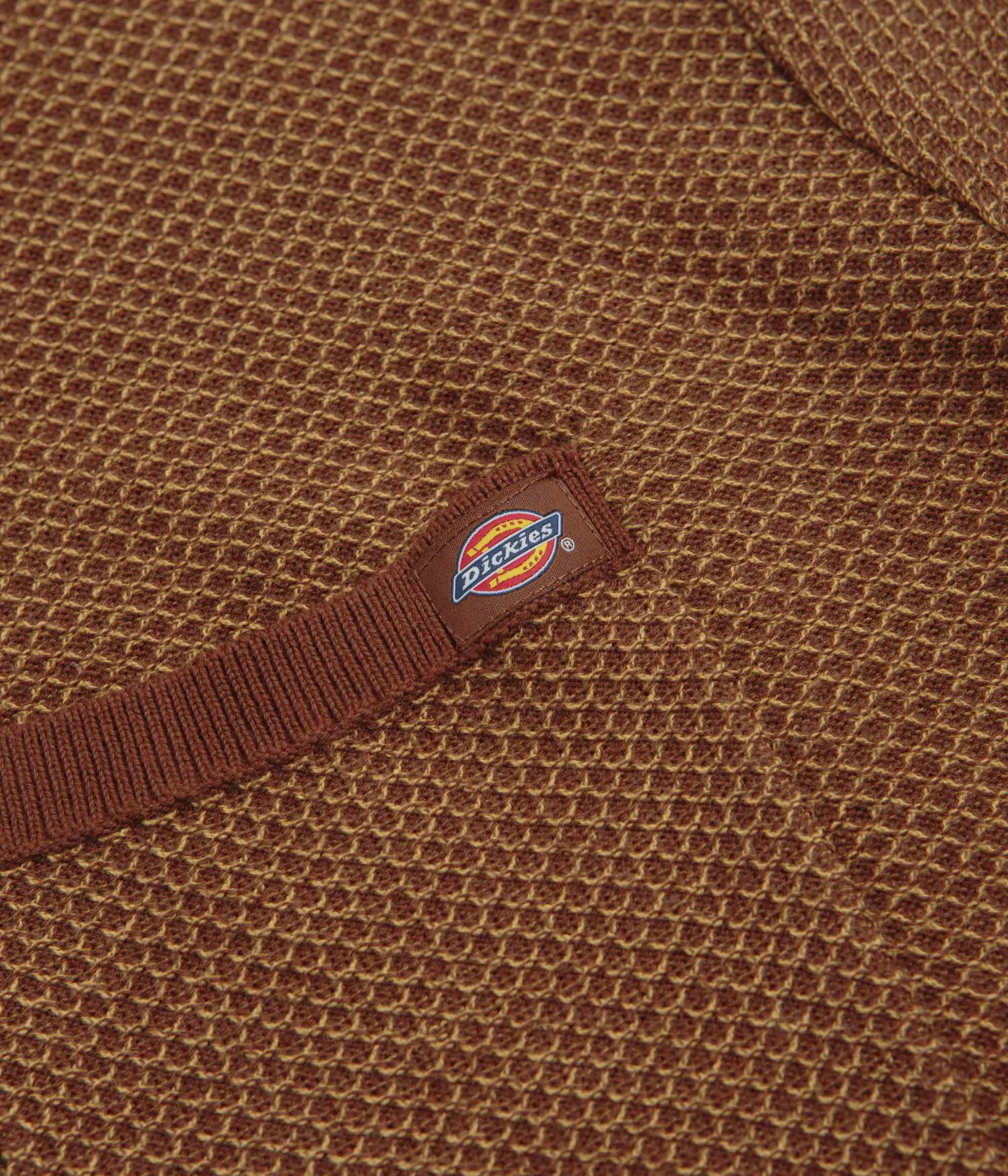 Dickies Rocky Knit Short Sleeve Polo Shirt - Oak Buff