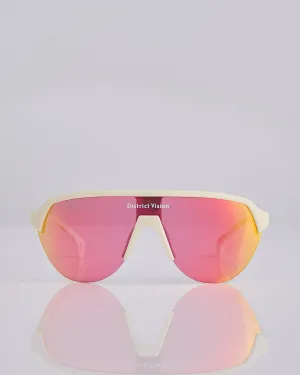 District Vision Nagata Speedblade Sunglass Limestone D  Red Mirror