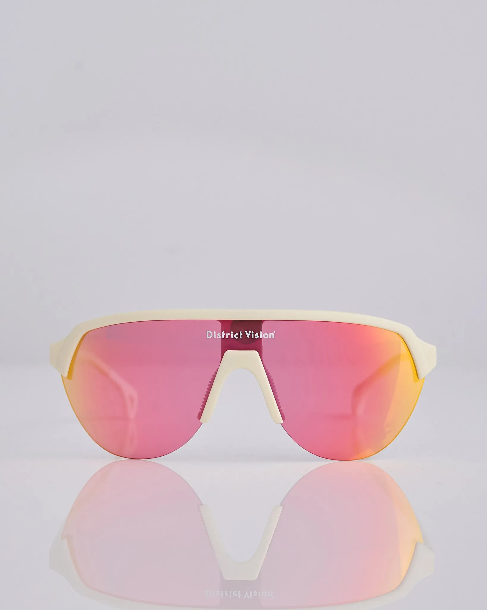 District Vision Nagata Speedblade Sunglass Limestone D  Red Mirror