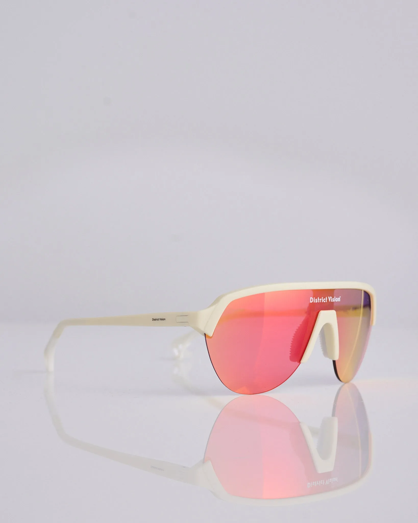District Vision Nagata Speedblade Sunglass Limestone D  Red Mirror