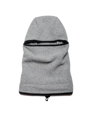 Found Feather 3 Way Balaclava Calamai Textured Polar Fleece Light Grey/Black