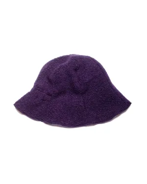 Found Feather Tulip Hat Boa Fleece RE:Newool Purple