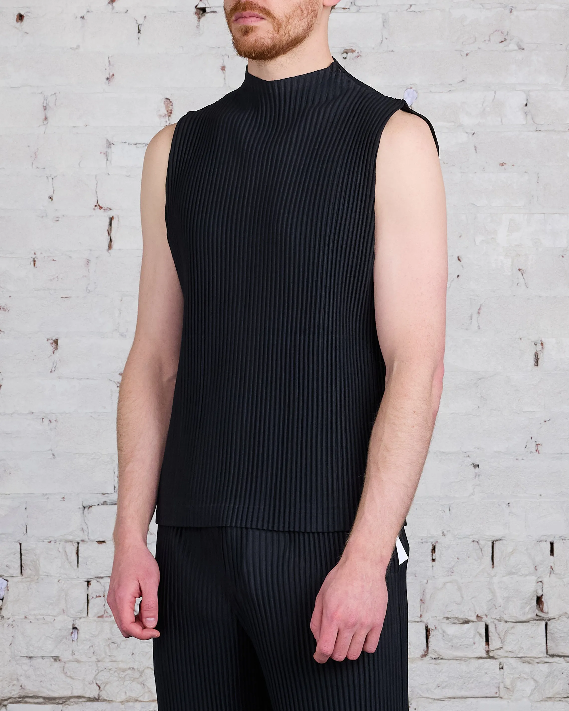 HOMME PLISS ISSEY MIYAKE Pleats May Vest Black