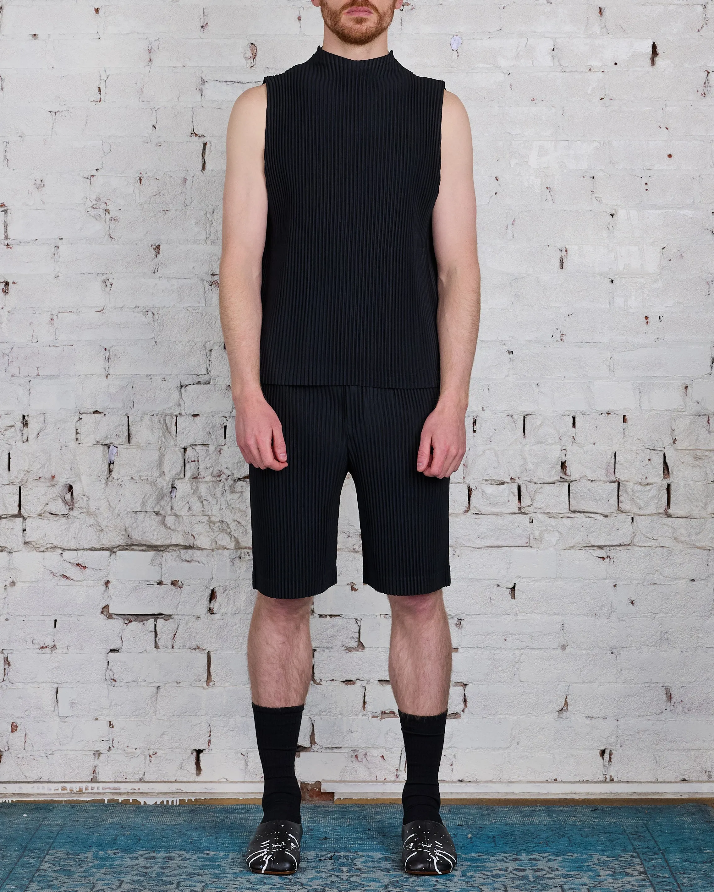 HOMME PLISS ISSEY MIYAKE Pleats May Vest Black