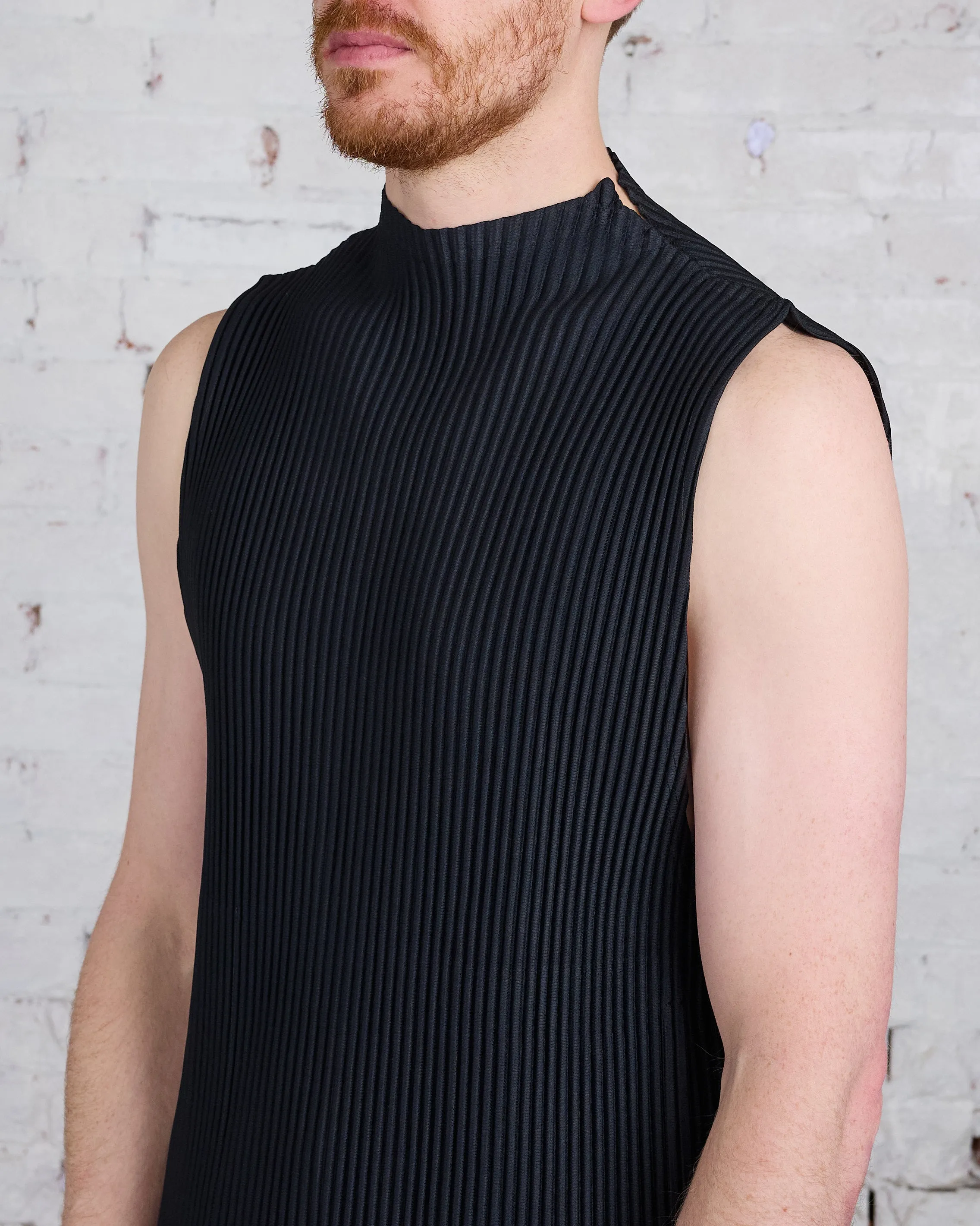 HOMME PLISS ISSEY MIYAKE Pleats May Vest Black