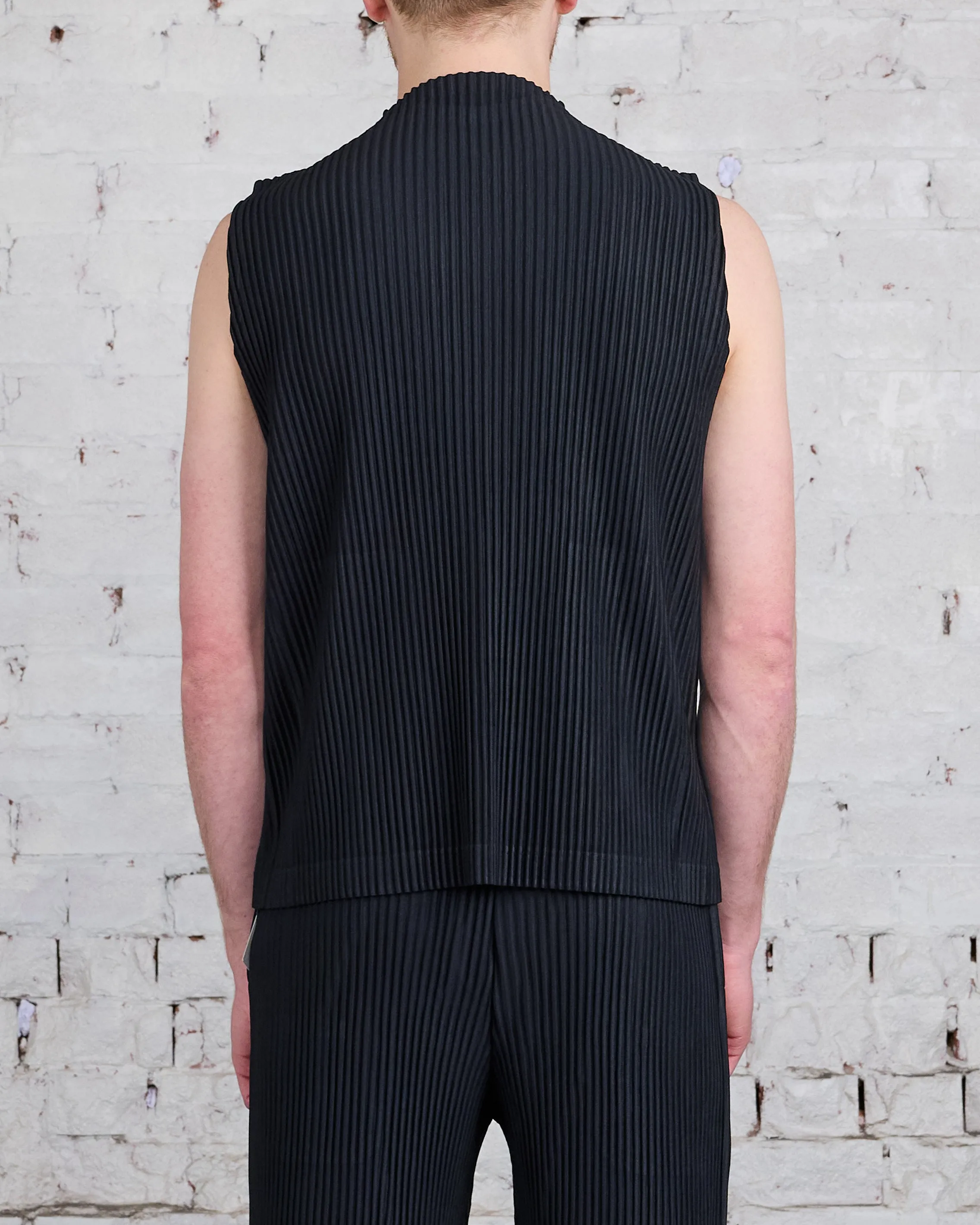 HOMME PLISS ISSEY MIYAKE Pleats May Vest Black