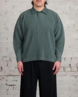 HOMME PLISS ISSEY MIYAKE Pleats October LS Polo Moss