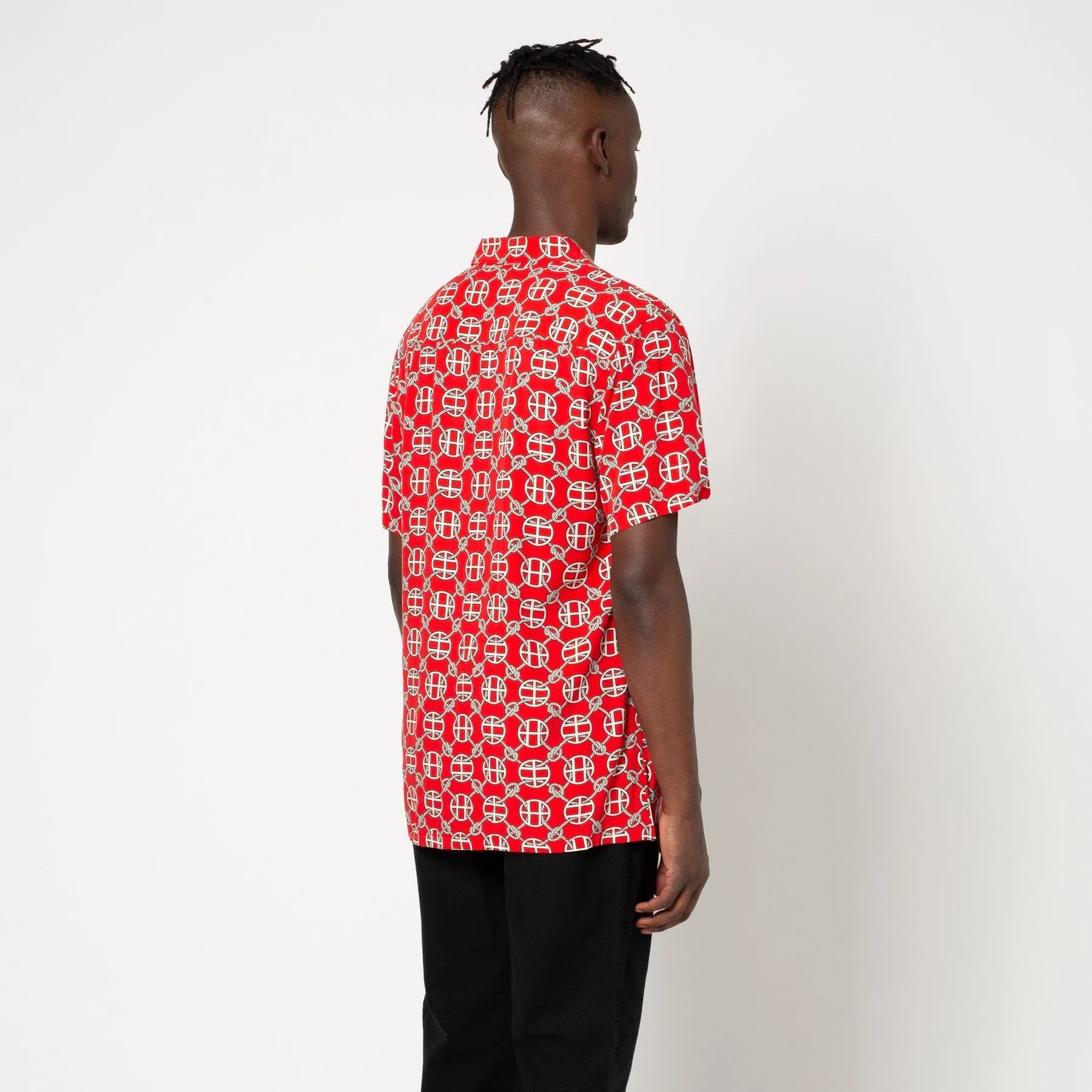 HUF ATELIER RESORT WOVEN SHORT SLEEVE SHIRT // RED
