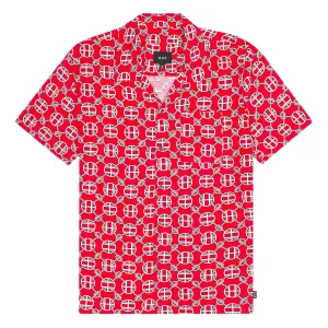 HUF ATELIER RESORT WOVEN SHORT SLEEVE SHIRT // RED