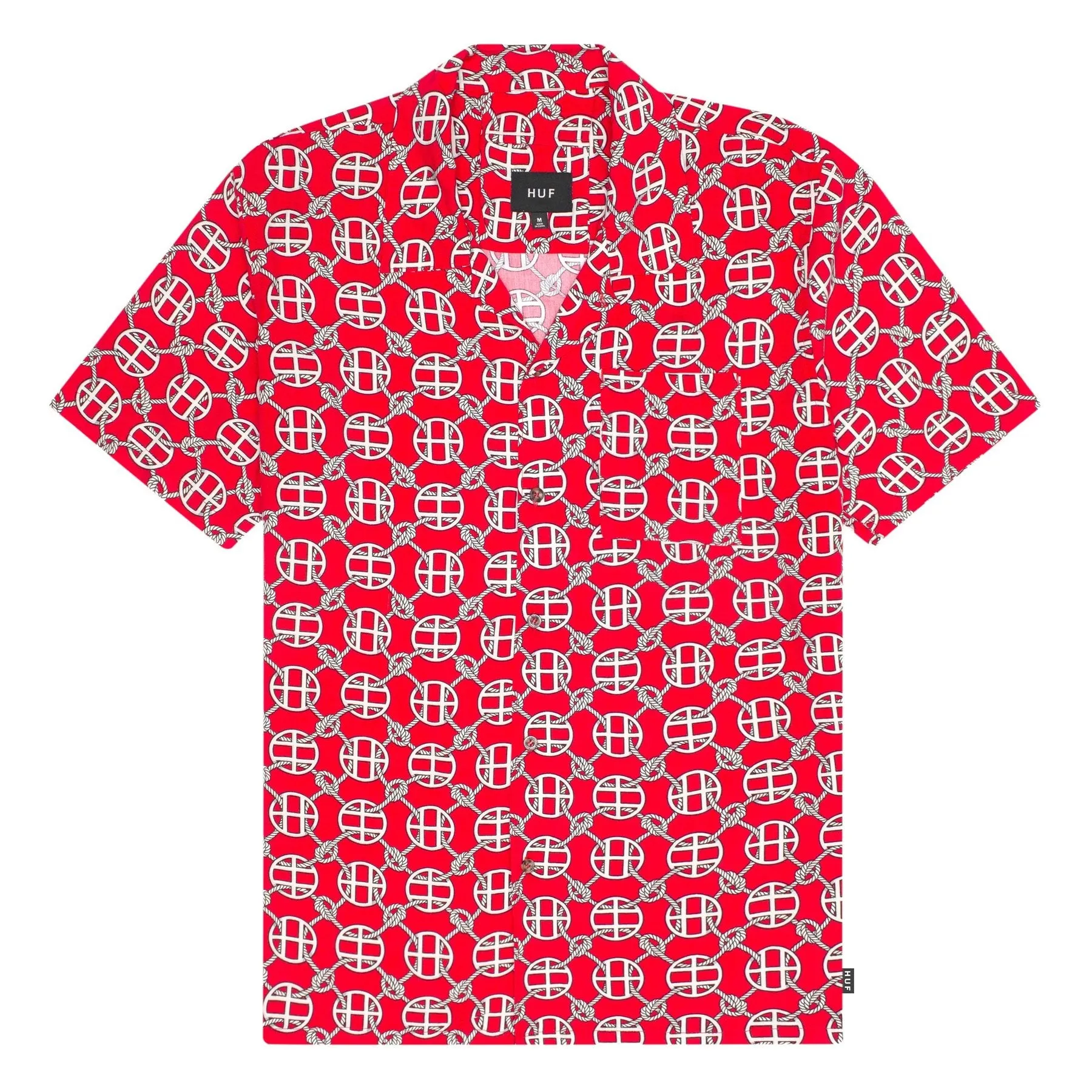 HUF ATELIER RESORT WOVEN SHORT SLEEVE SHIRT // RED