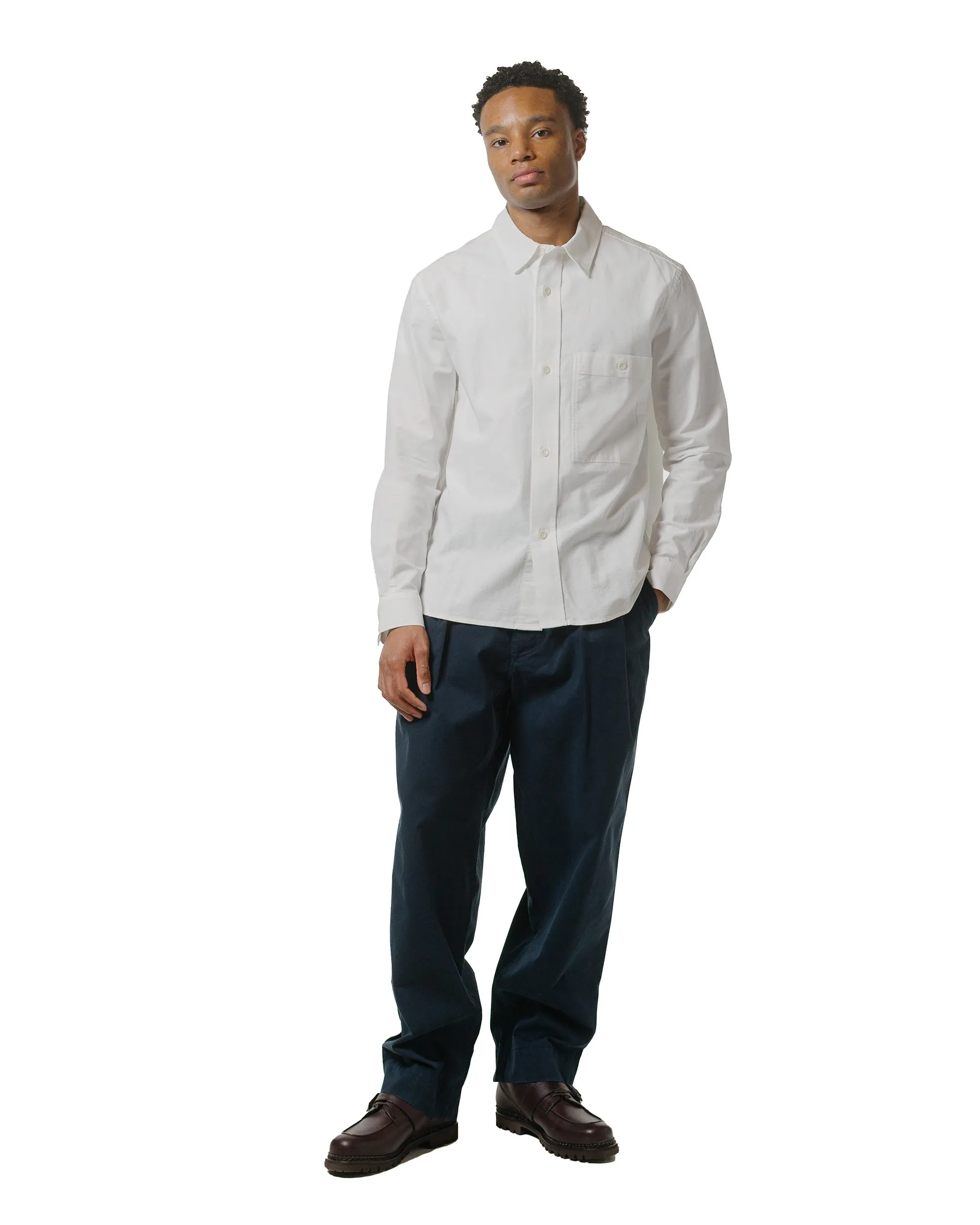 MHL Overall Shirt Textured Cotton Off White