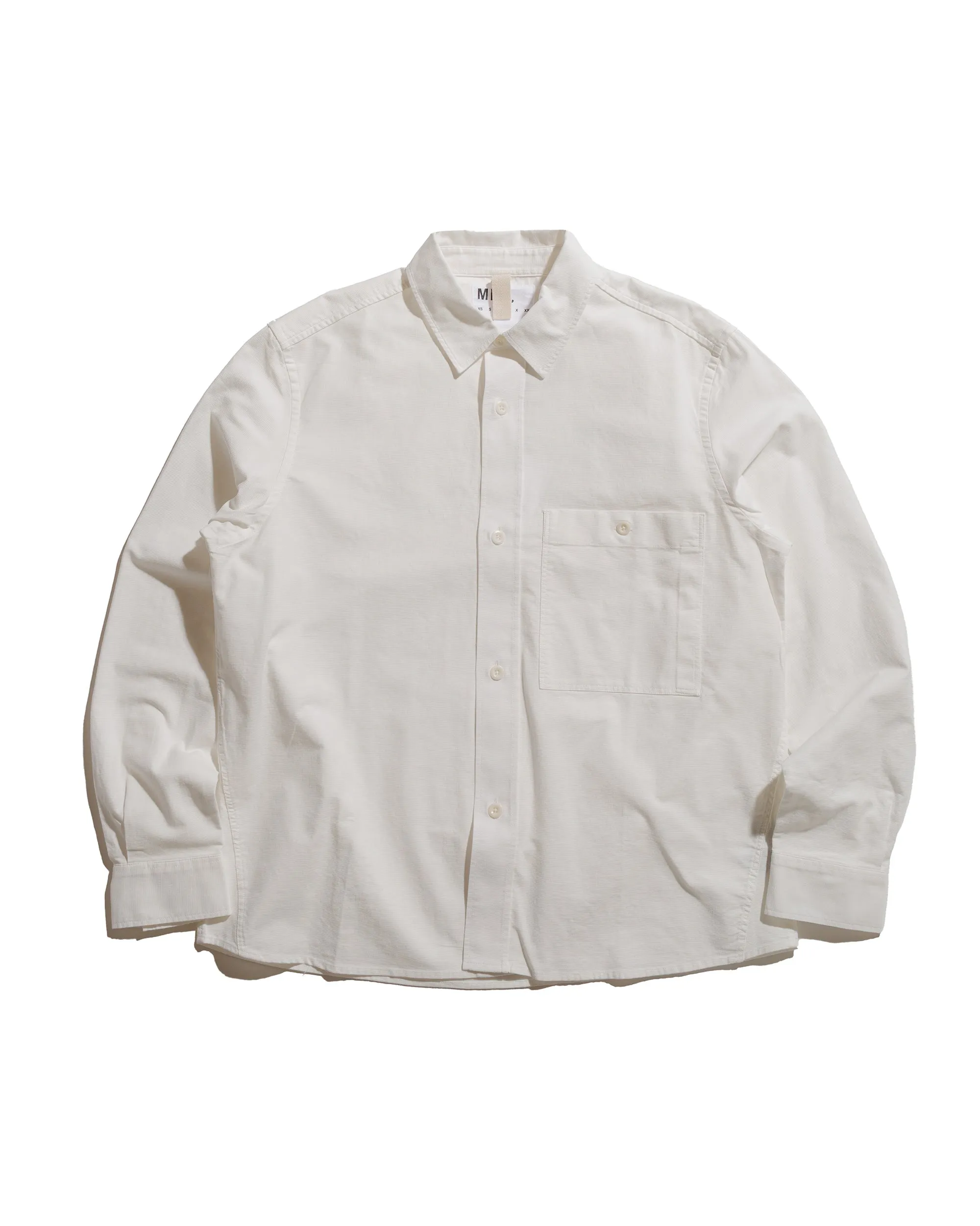 MHL Overall Shirt Textured Cotton Off White