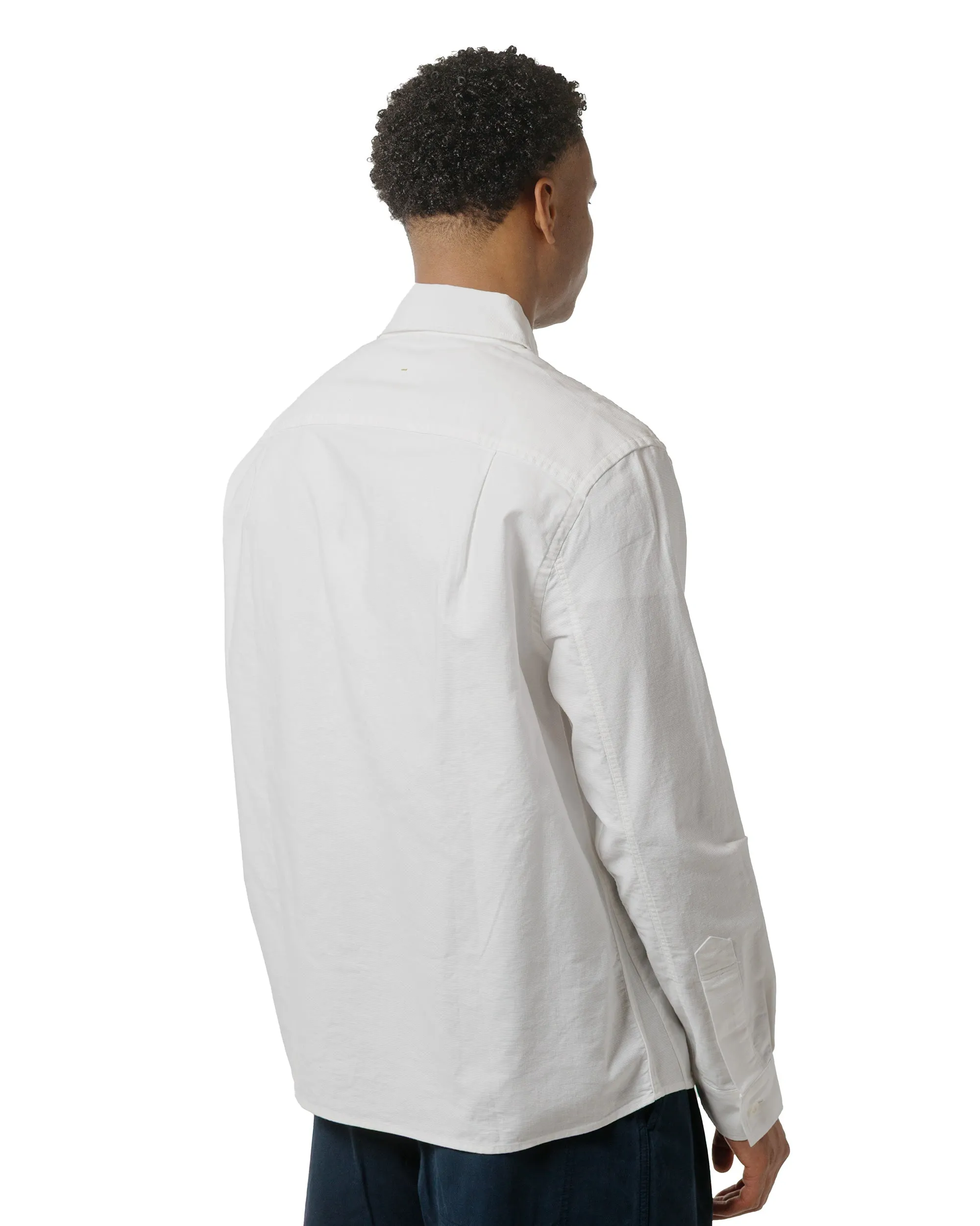 MHL Overall Shirt Textured Cotton Off White