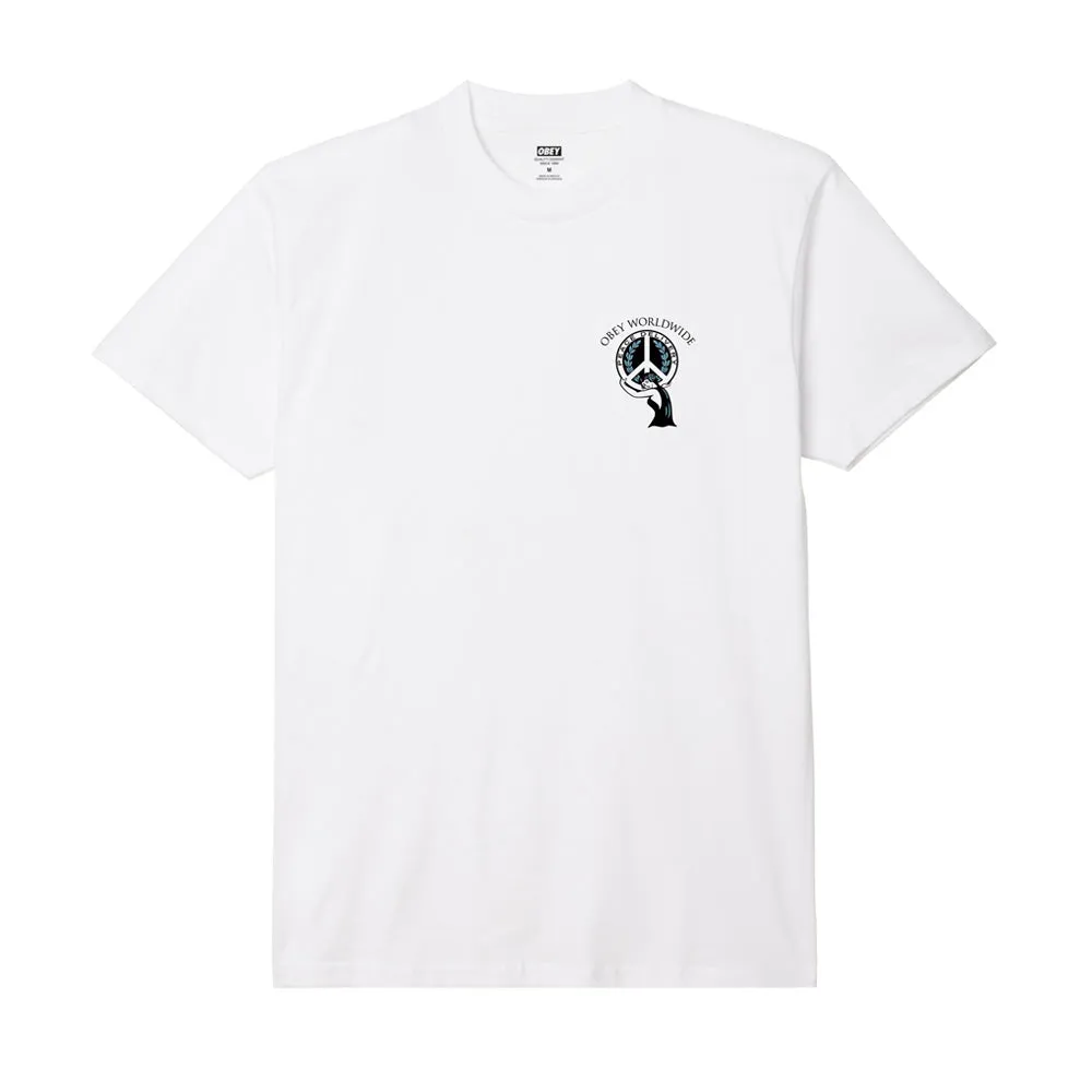 OBEY PEACE DELIVERY CLASSIC T-SHIRT // WHITE