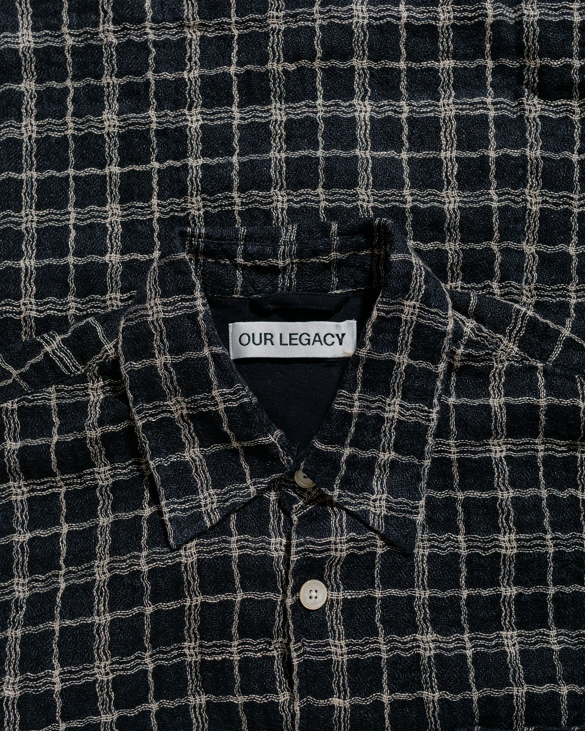 Our Legacy Above Shirt Black Fishnet Cloth