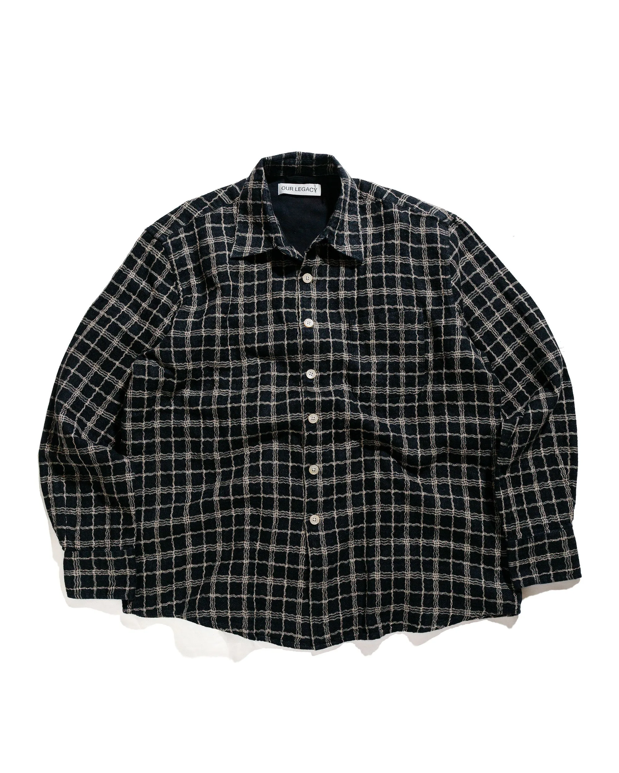 Our Legacy Above Shirt Black Fishnet Cloth