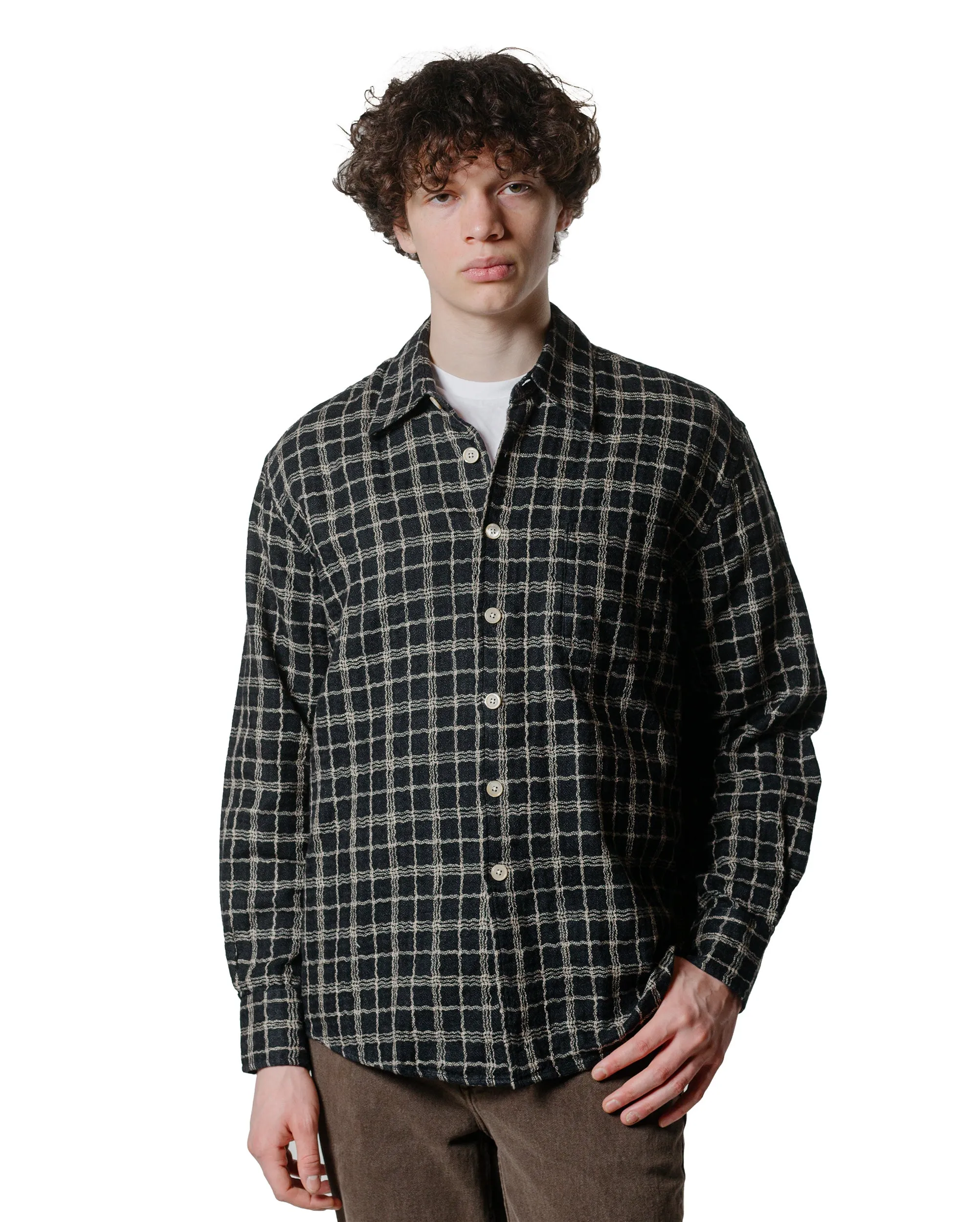 Our Legacy Above Shirt Black Fishnet Cloth