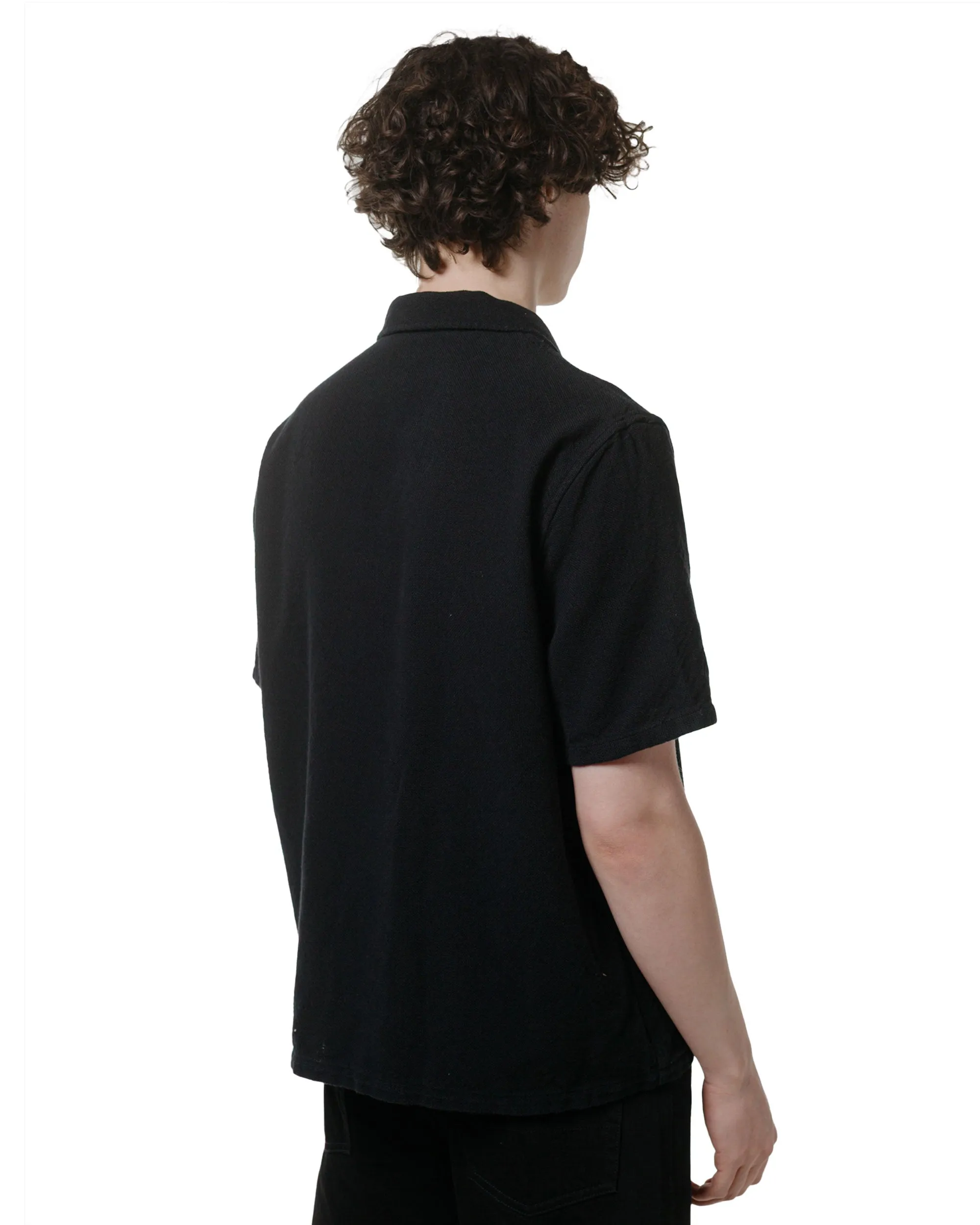 Our Legacy Box Shirt Shortsleeve Black Crochet Weave