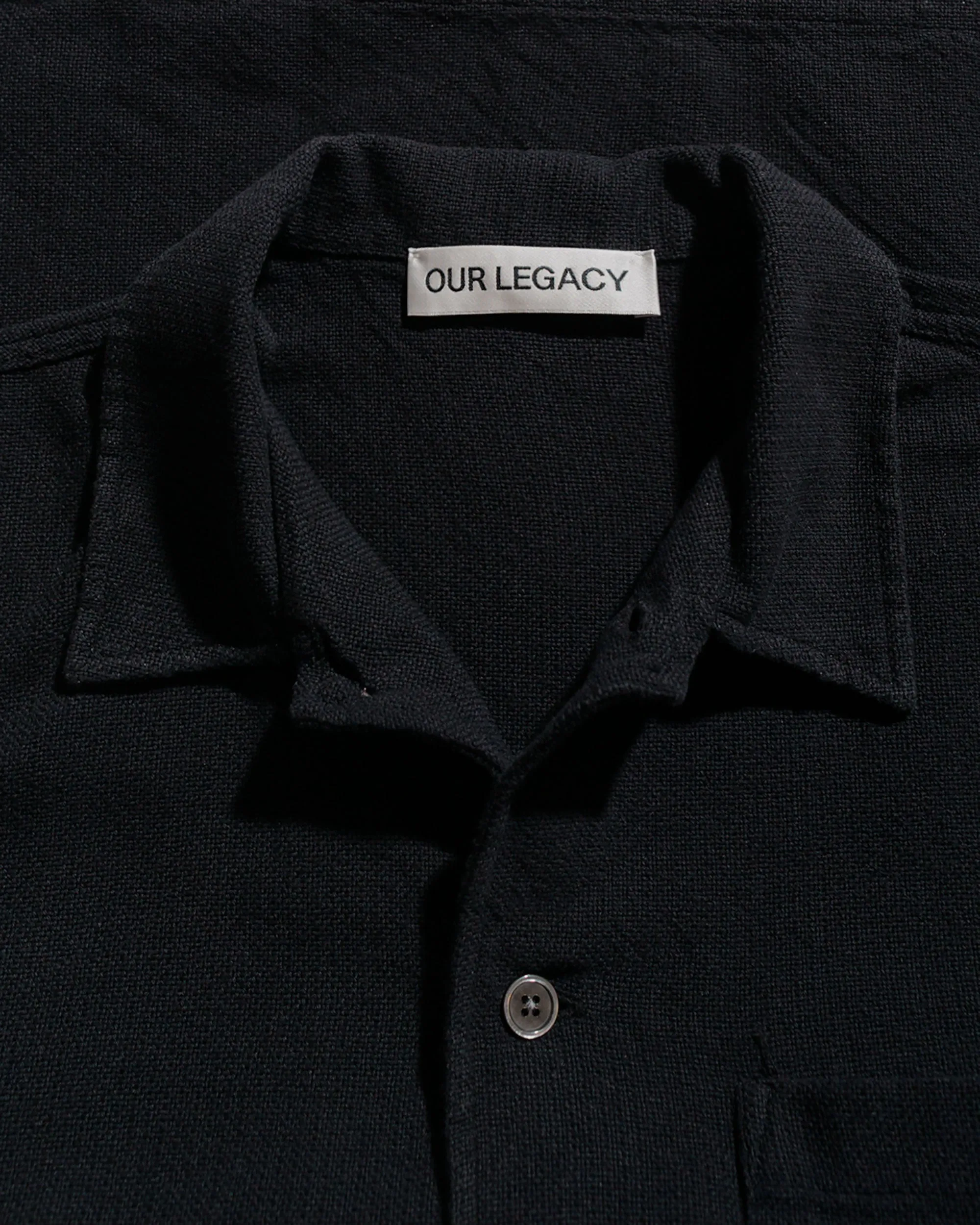 Our Legacy Box Shirt Shortsleeve Black Crochet Weave