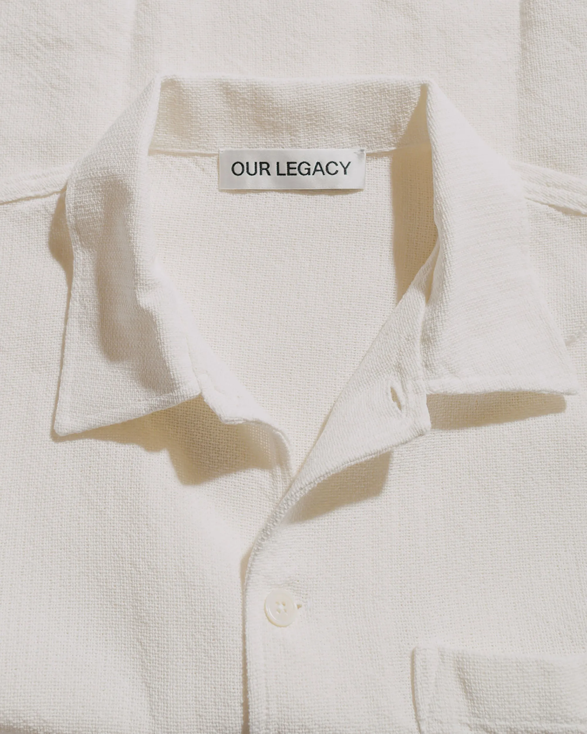 Our Legacy Box Shirt Shortsleeve White Crochet Weave