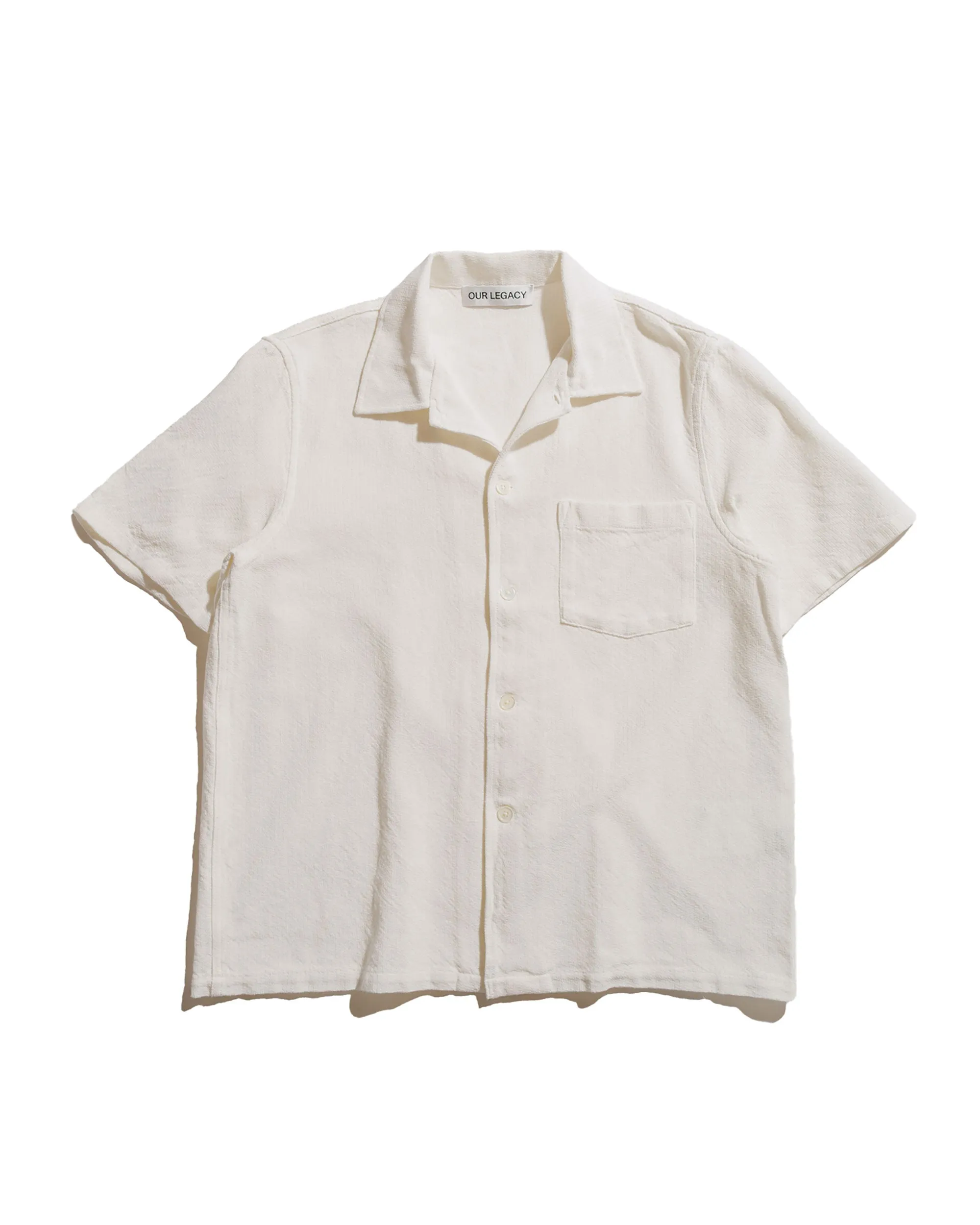Our Legacy Box Shirt Shortsleeve White Crochet Weave