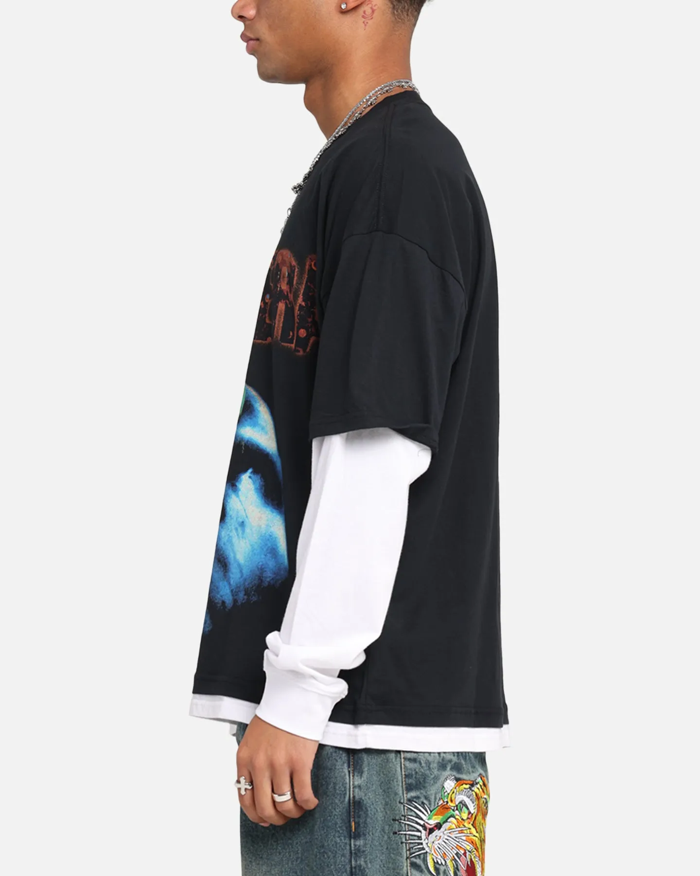 Pantera Pantera Layered Long Sleeve T-Shirt Black Wash