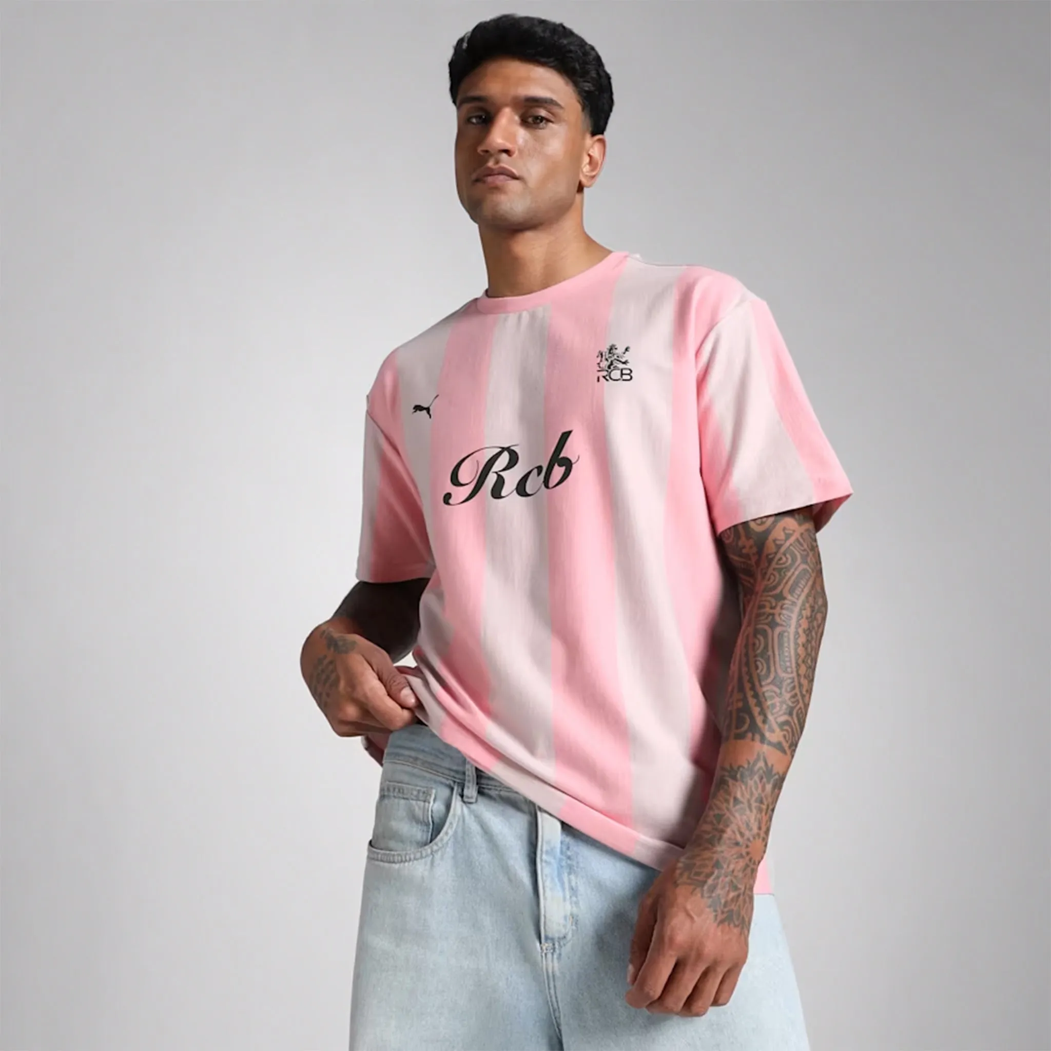Puma X RCB Retro Striper Tee (Pinkscape)