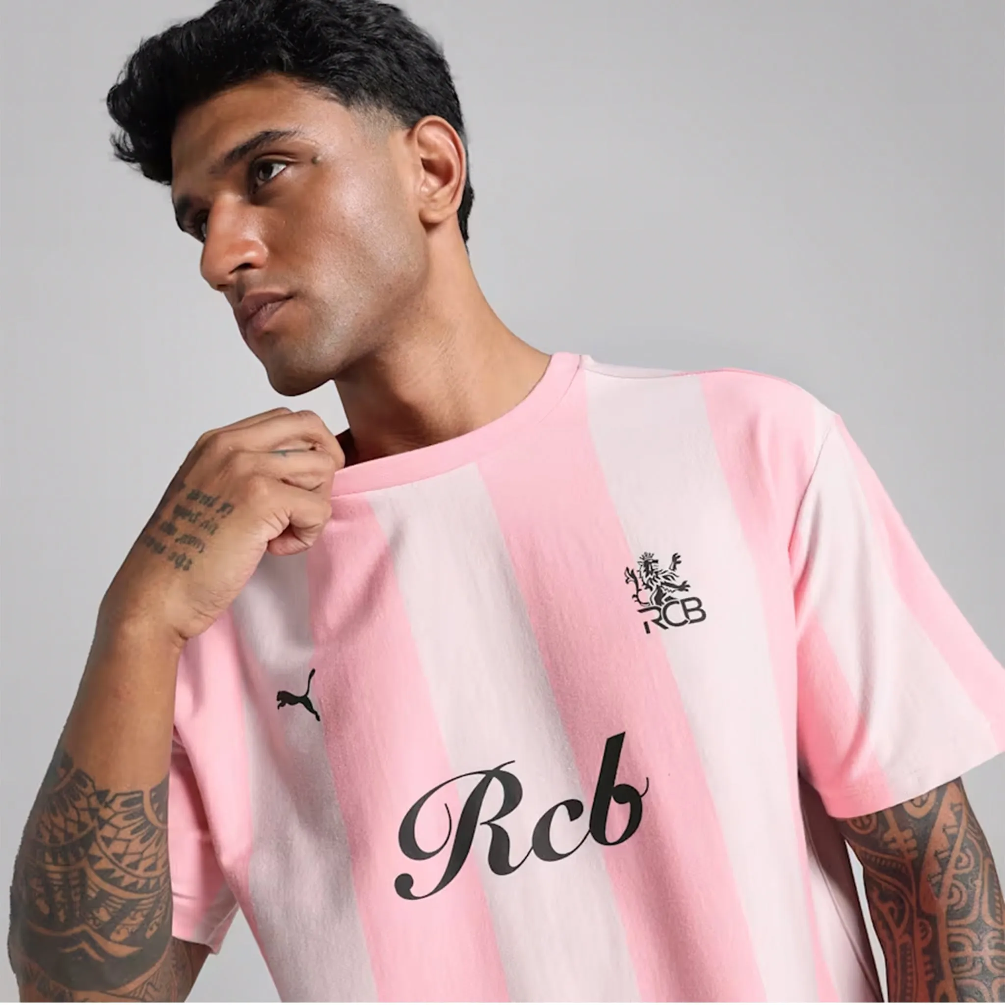 Puma X RCB Retro Striper Tee (Pinkscape)