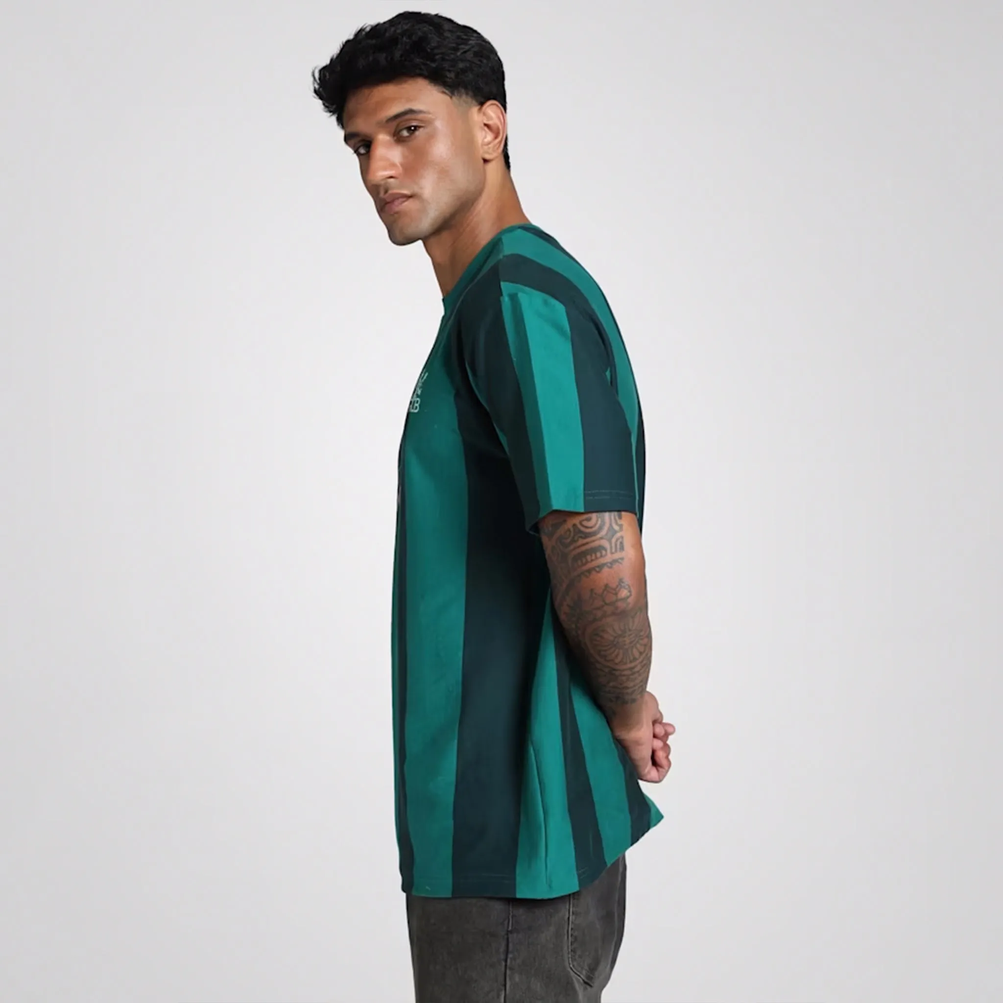 Puma X RCB Retro Striper Tee (WILD GREEN)