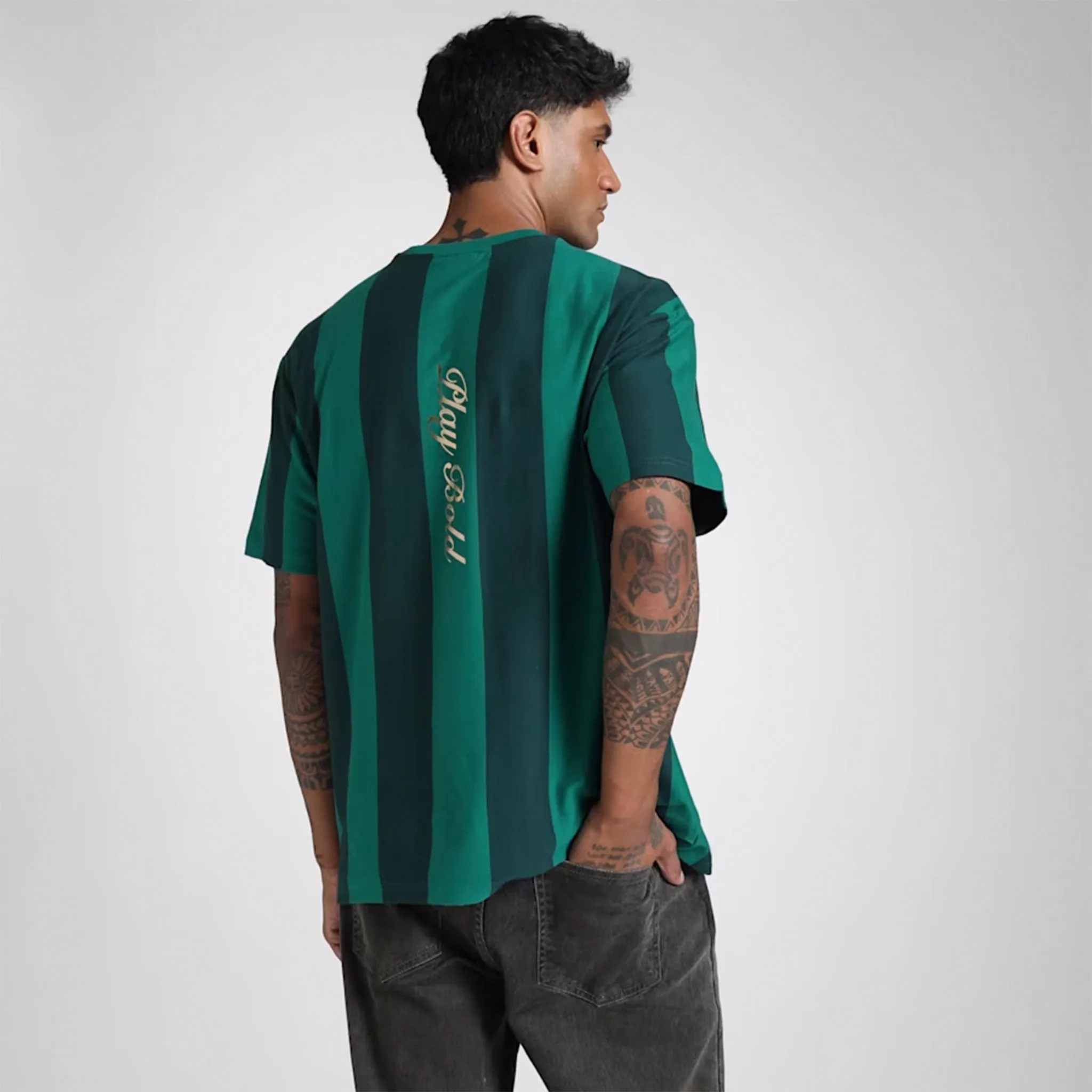 Puma X RCB Retro Striper Tee (WILD GREEN)