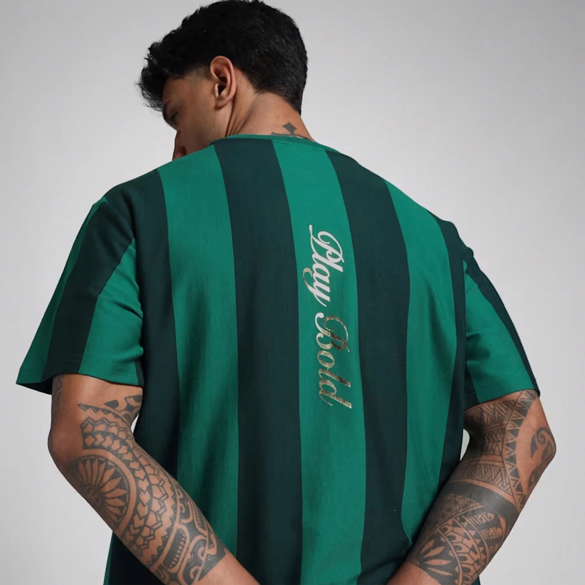 Puma X RCB Retro Striper Tee (WILD GREEN)